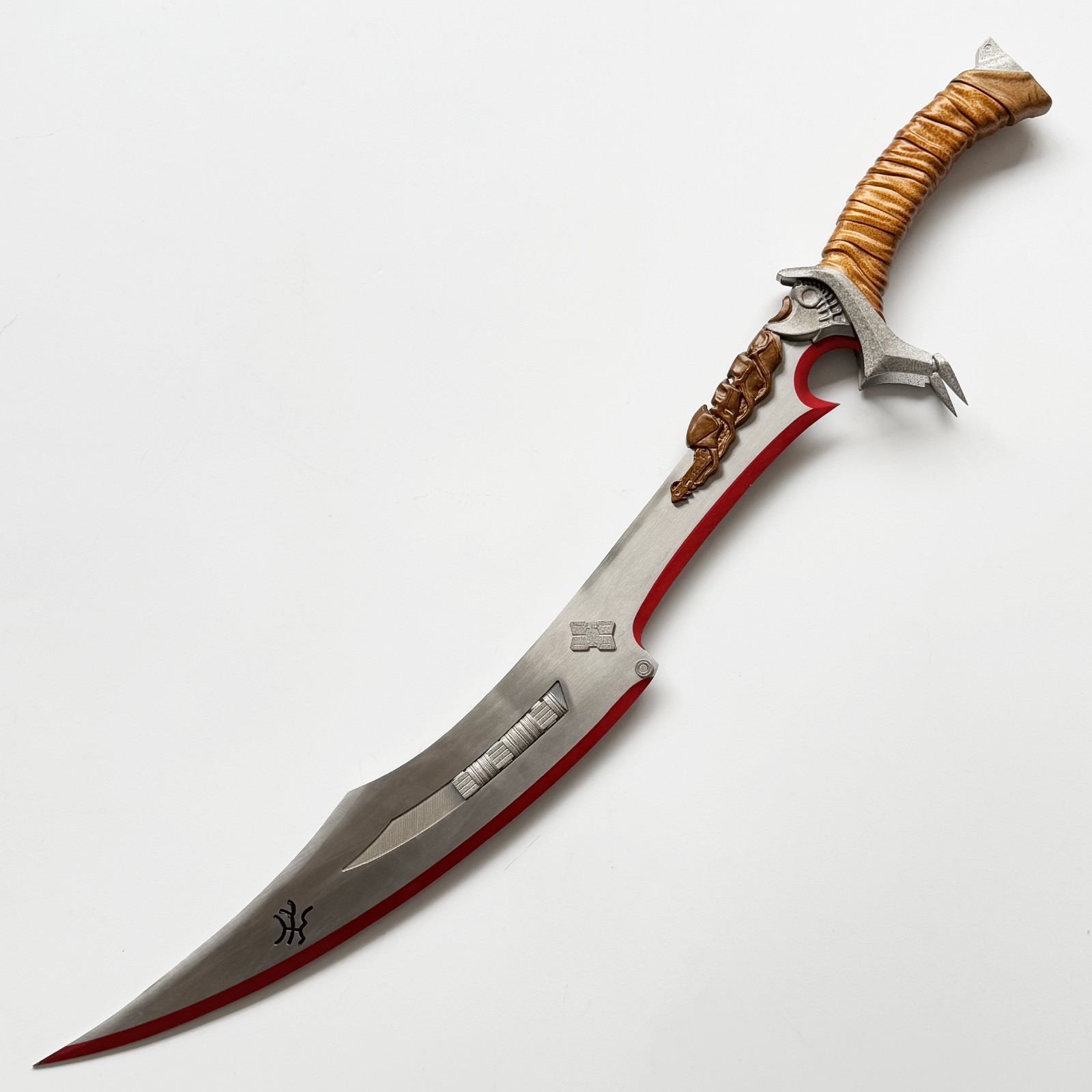 Predator‑Style 77cm Berserker Knife,3Cr13 Stainless‑Steel,With Display Stand.