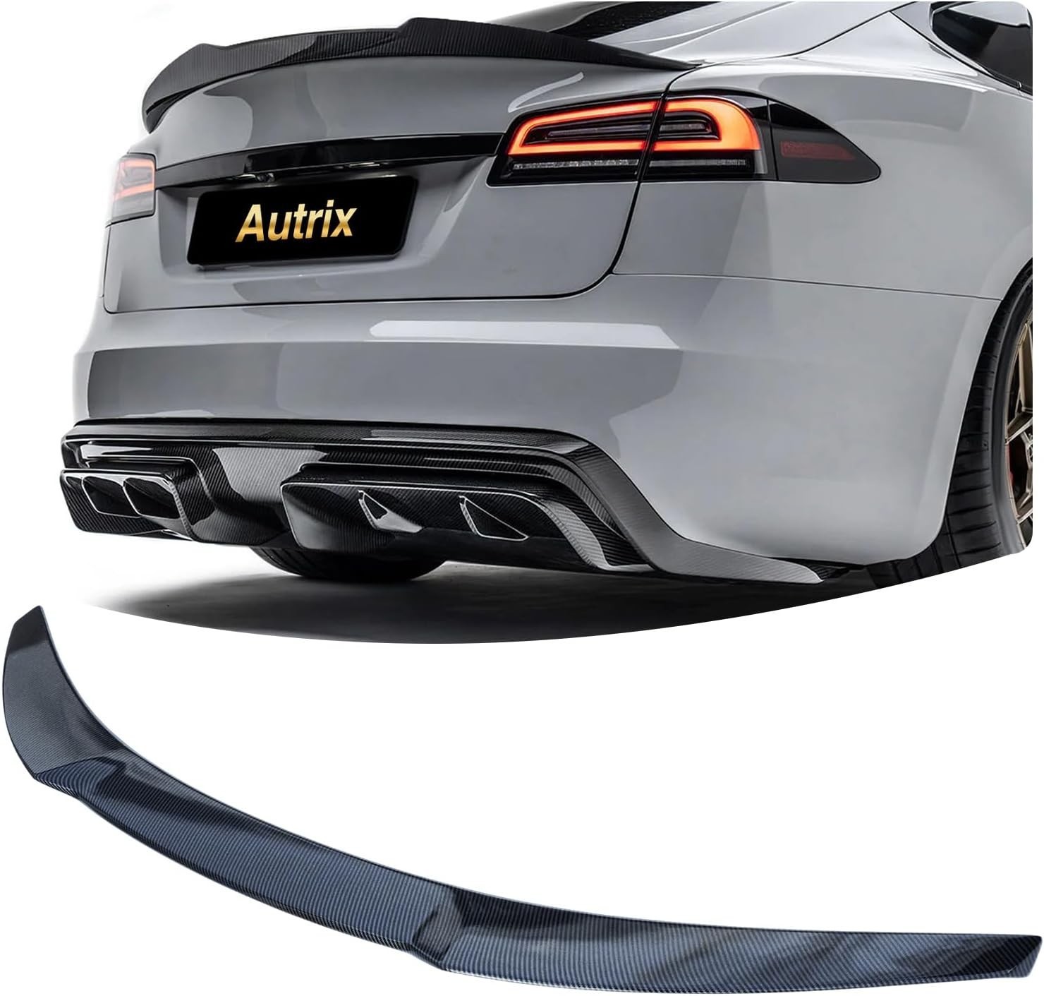 Rear Trunk Spoiler Compatible with 2012-2026 Tesla Model S All Models Rear Trunk Spoiler Compatible with 2012-2026 Tesla Model S All Models