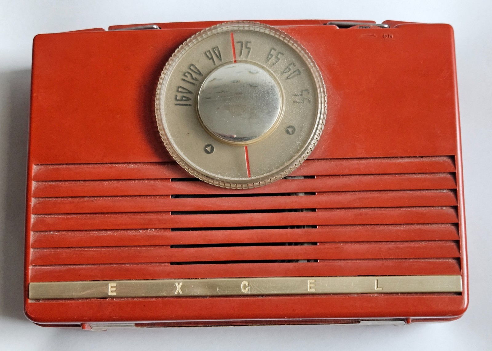Vintage Excel XL-45 Portable Tube Radio Red Shirasuna Denki Japan 1950s RCA MCM Vintage Excel XL-45 Portable Tube Radio Red Shirasuna Denki Japan 1950s RCA MCM