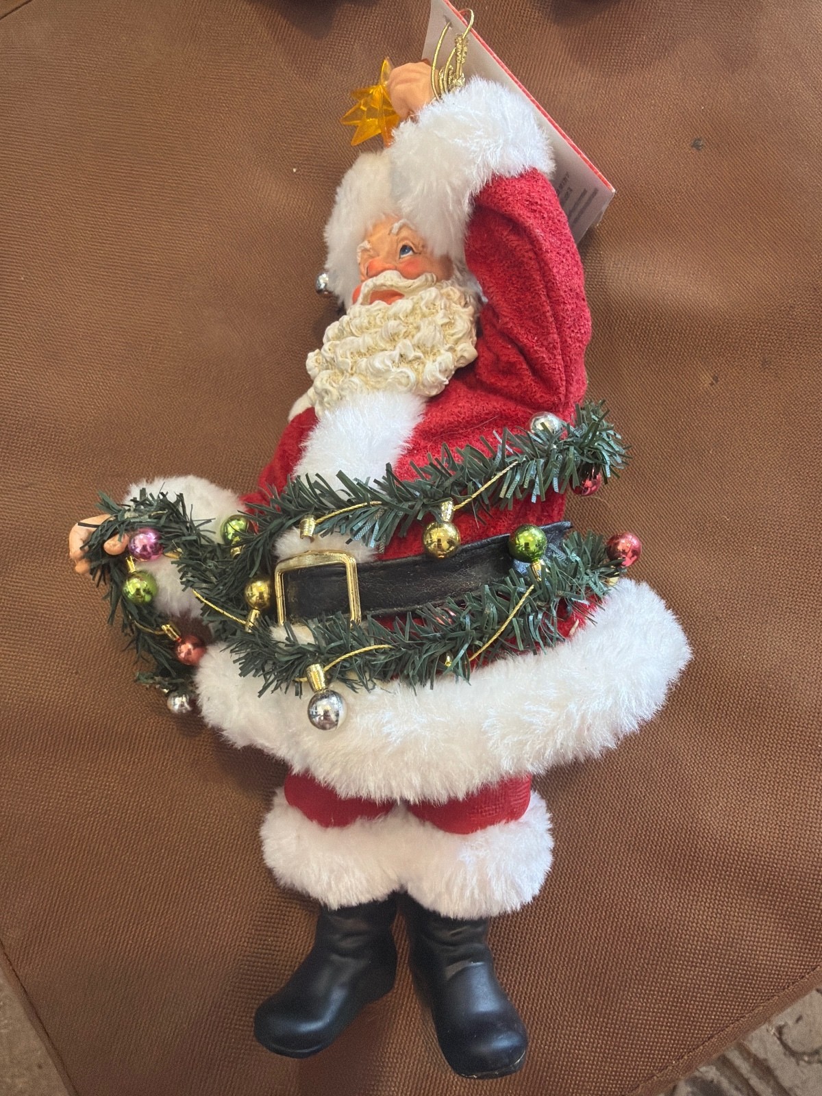 Possible Dreams Starring Santa Christmas Ornament with Lighted Star and Garland Possible Dreams Starring Santa Christmas Ornament with Lighted Star and Garland