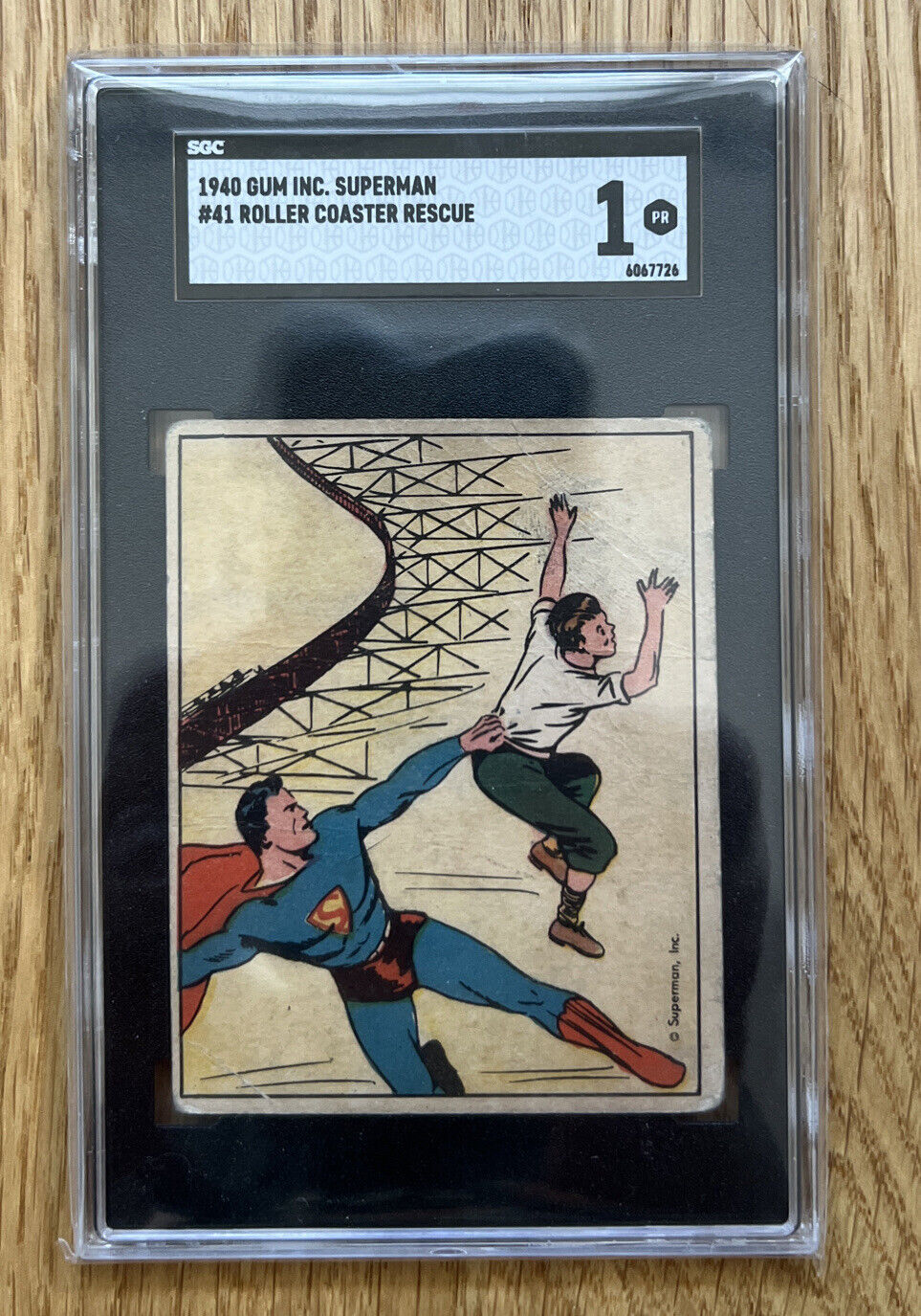 1940 Superman #41 Roller Coaster Rescue Gum Inc. SGC 1