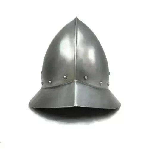 Medieval Knight Crusader Kettle Hat Armor Helmet Solid Steel Best Halloween Gift