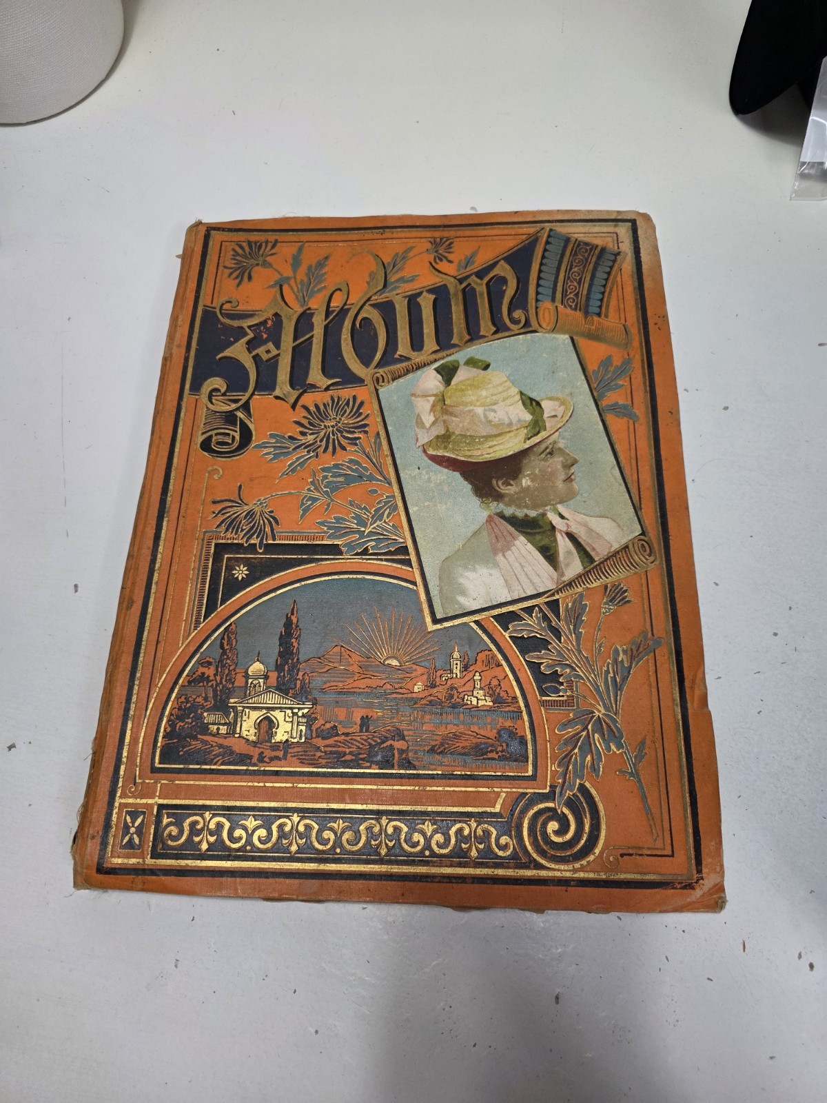 Antique Victorian Damaged Partial Scrap Book Album Vintage 