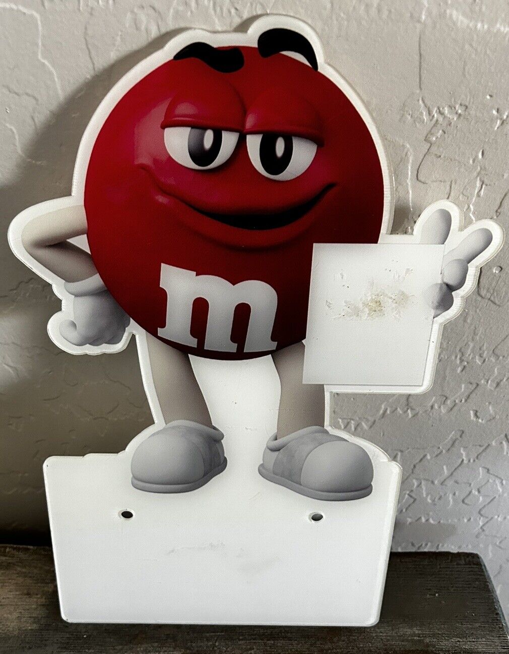 Red M&M Store Display Plastic Sign 12\
