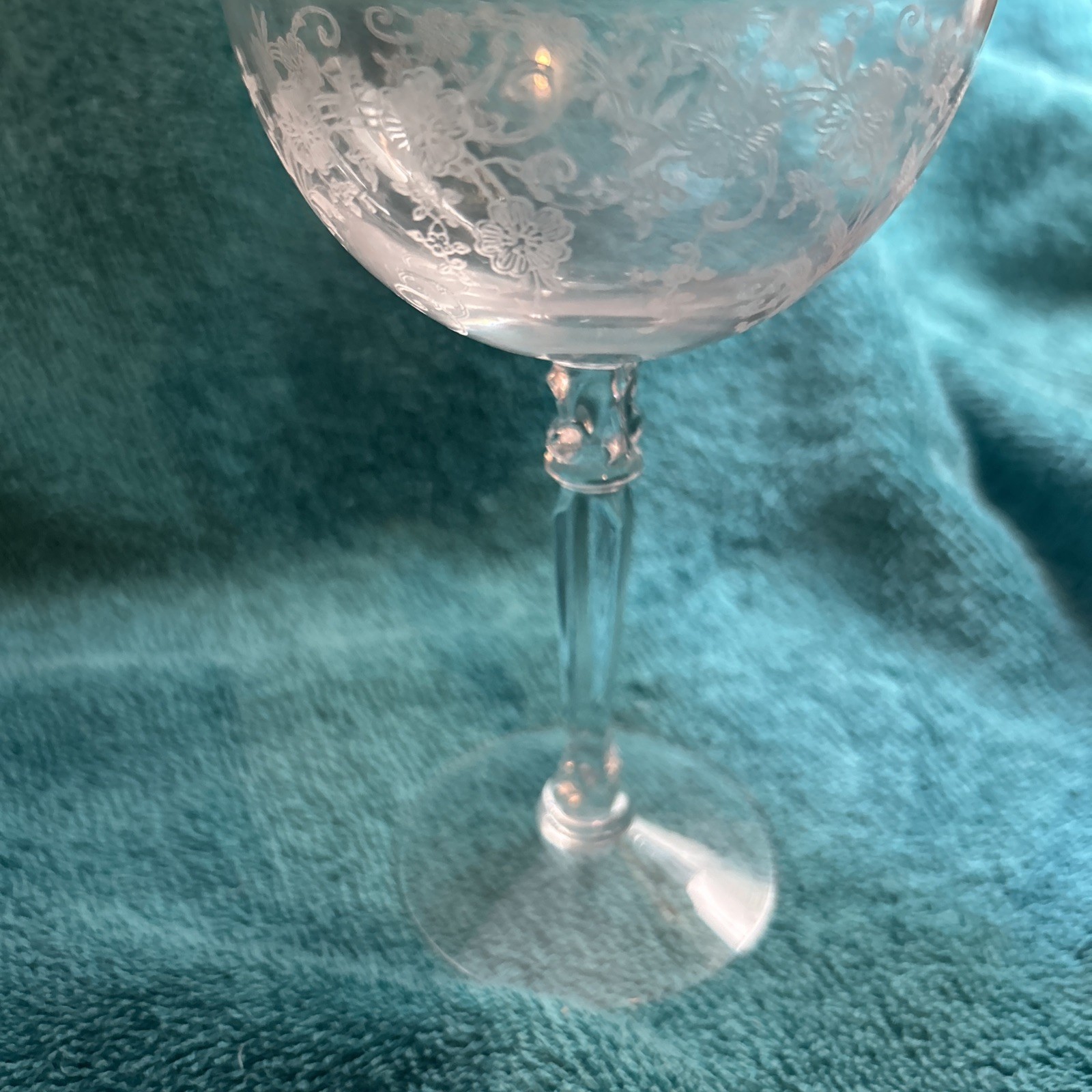 Vintage Fostoria Crystal Etched Champagne Buttercup
