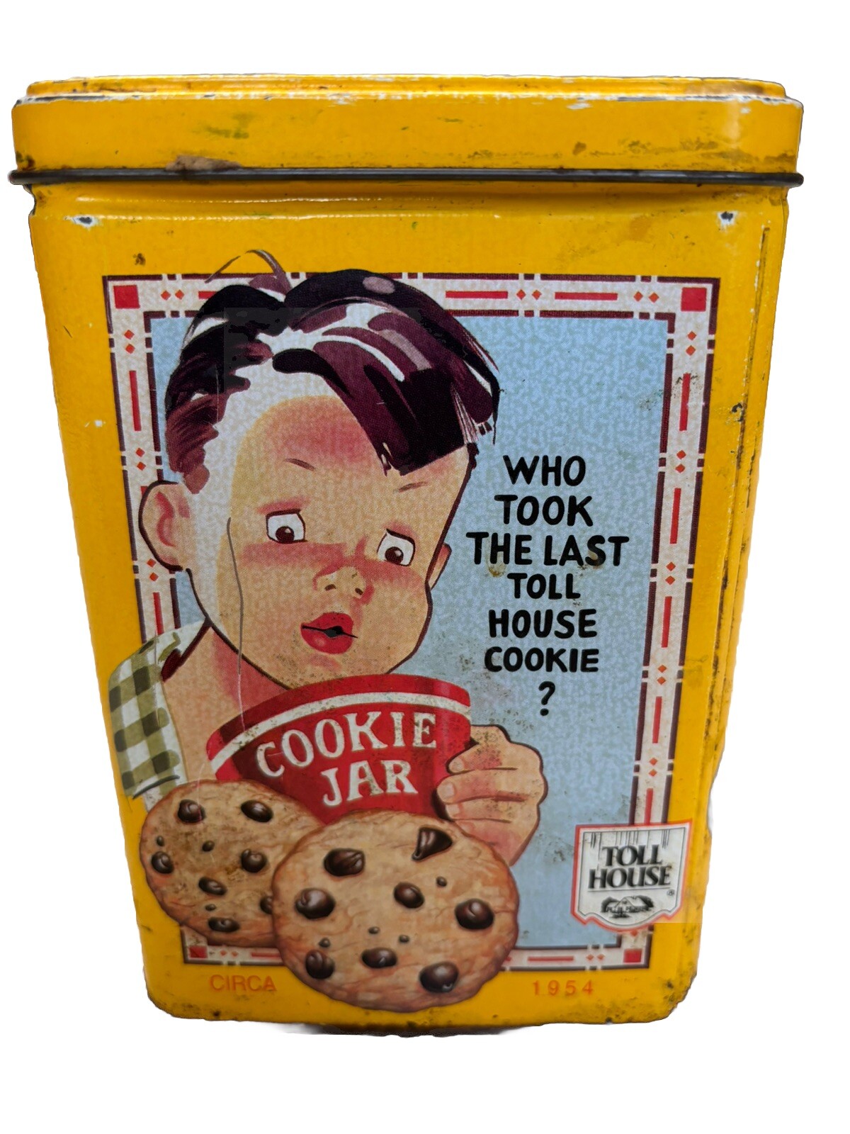 Vintage Toll House Nestle Chocolate Cookie Tin Container Vintage Toll House Nestle Chocolate Cookie Tin Container
