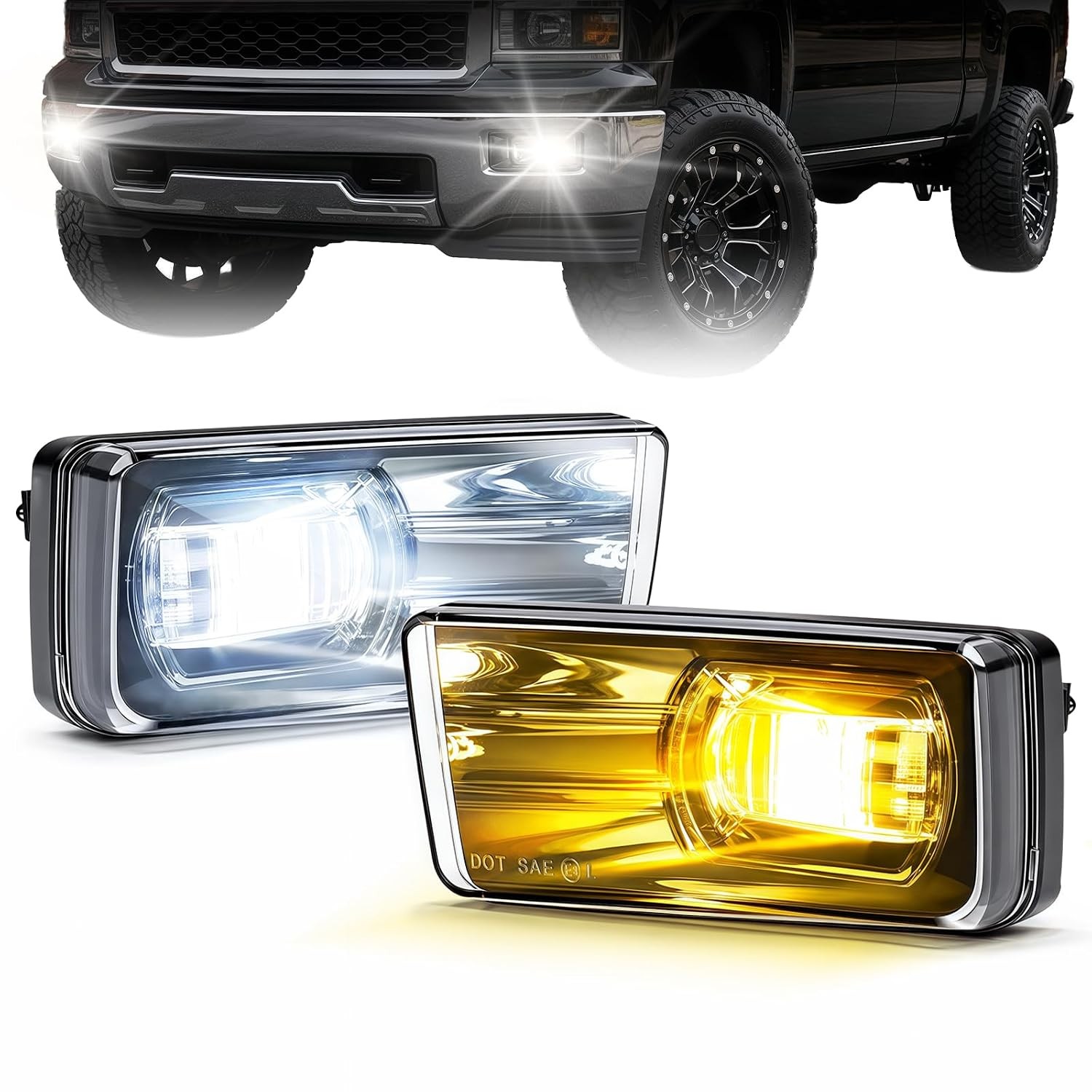 SUPAREE Fog Lights Assembly for GMC 2007-2014 Chevy Silverado Suburban