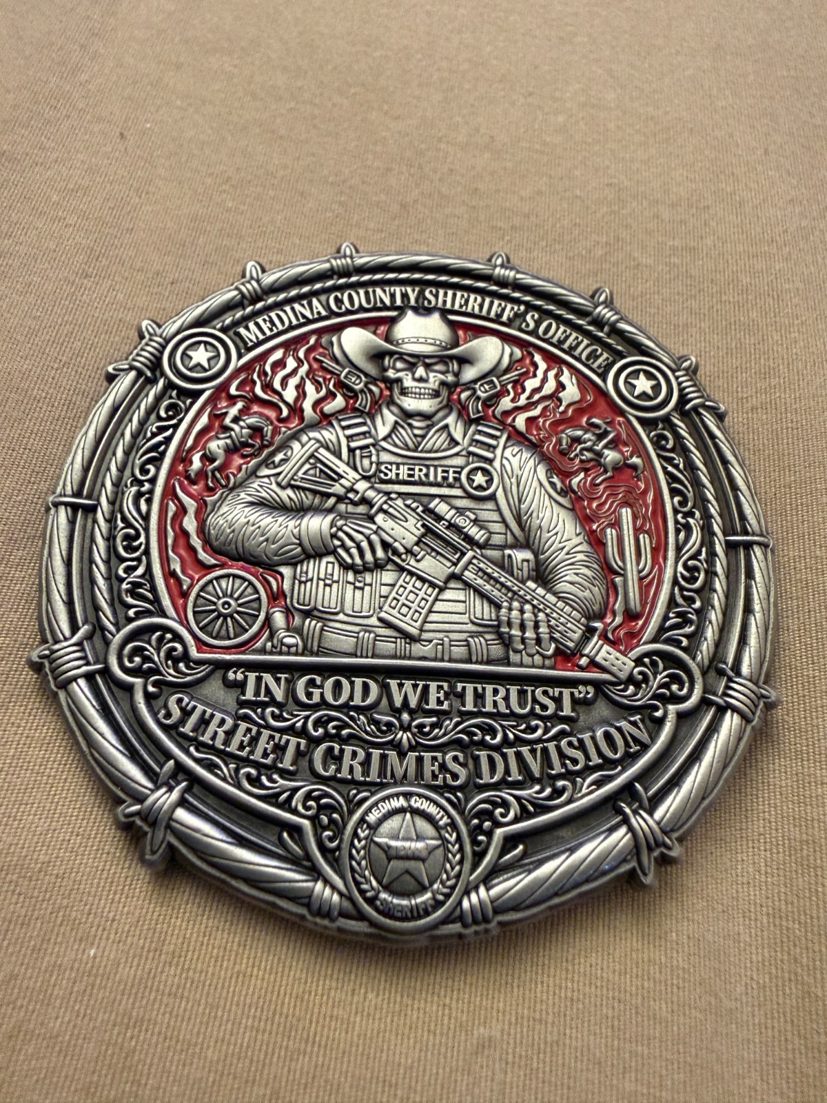 Medina County Sheriff Street Crimes Division Texas Challenge Coin