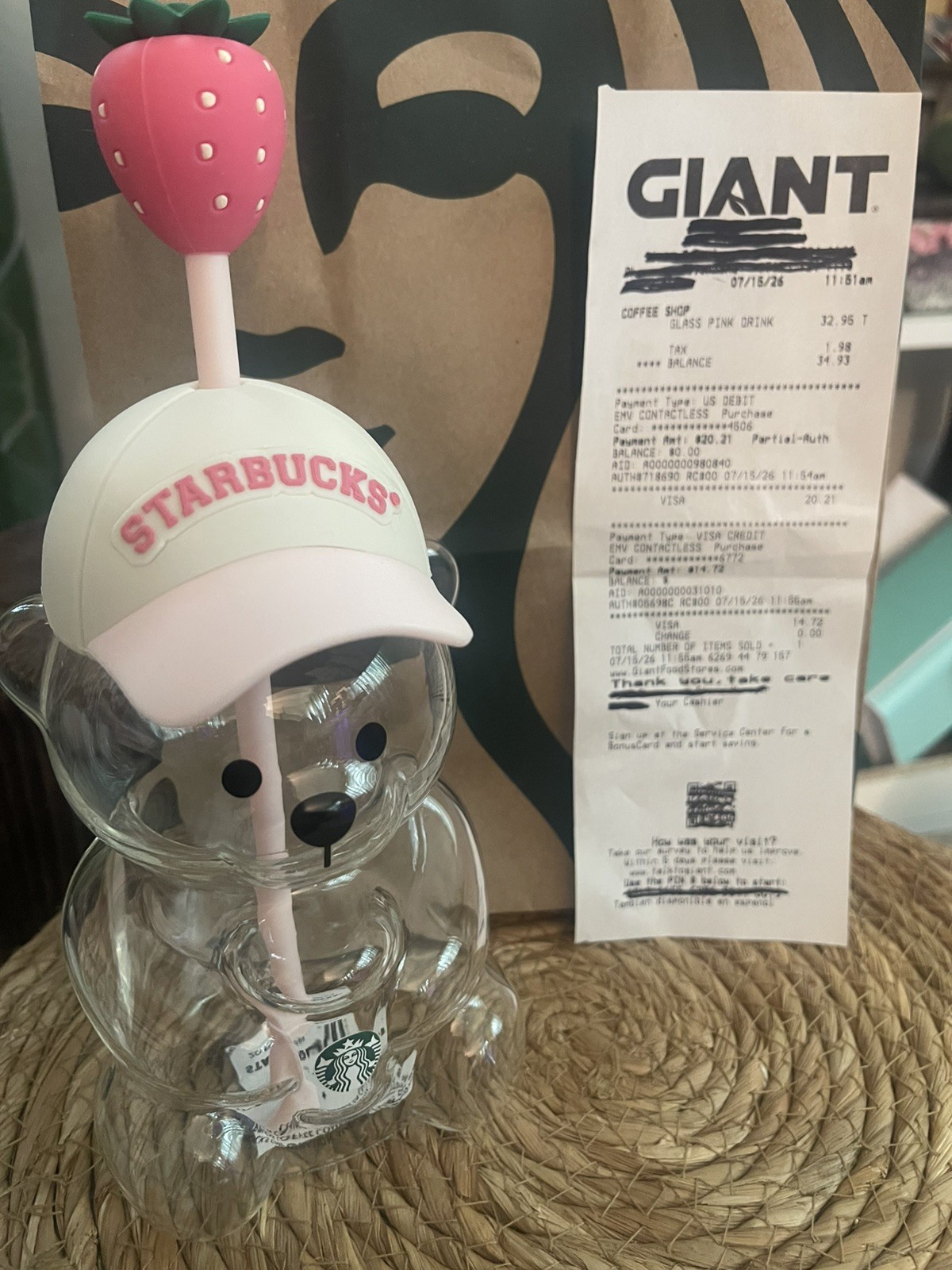 2026 Starbucks Bearista Bear Cup Strawberry Pink AUTHENTIC CONFIRMED IN HAND