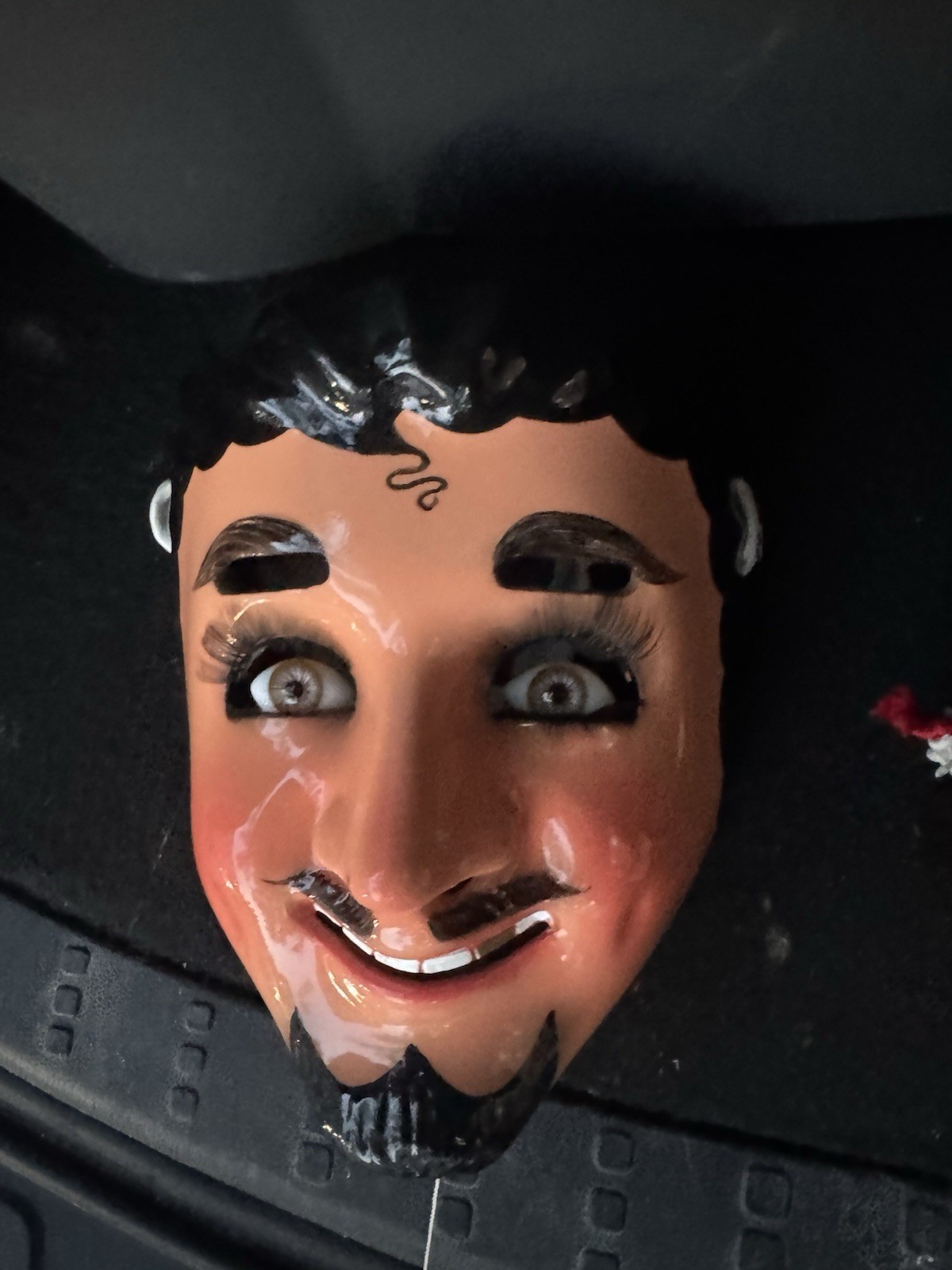 El Copero Mexican Carnival Mask Handmade Tlaxcala Mexico Folk Art w/ Box