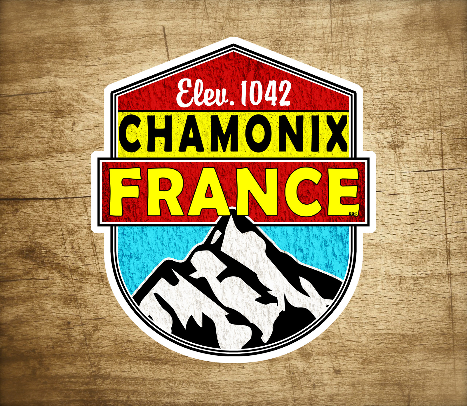 Chamonix France Decal Sticker Skiing Ski Mountain 3