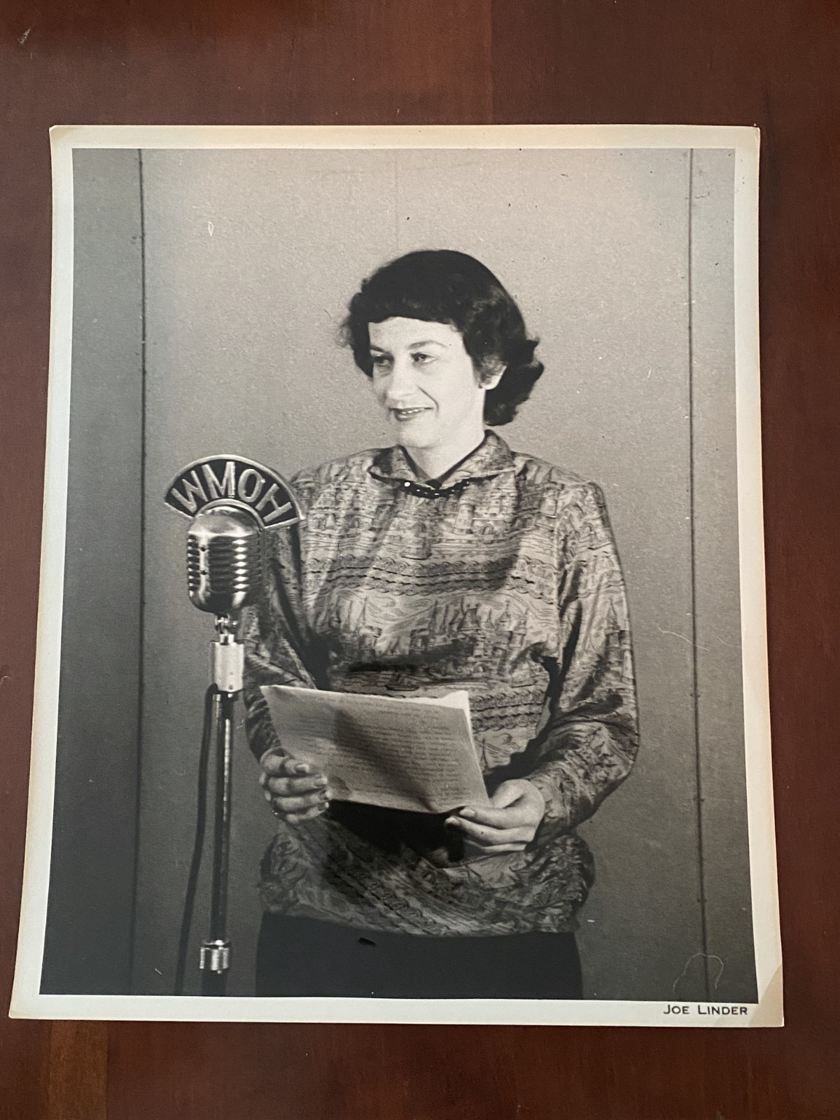 • Vintage Photo 1950s WMOH Hamilton Ohio Radio Broadcaster Joe Linder