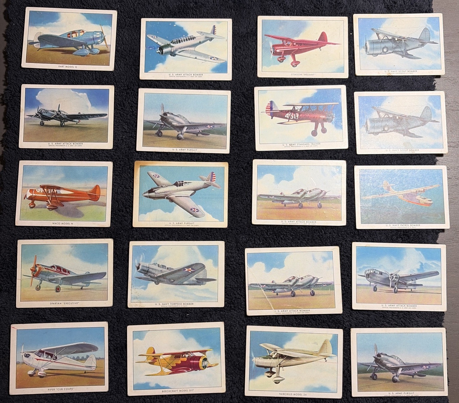 VINTAGE 1930\'s Wings CIGARETTE CARDS Set Of 20 