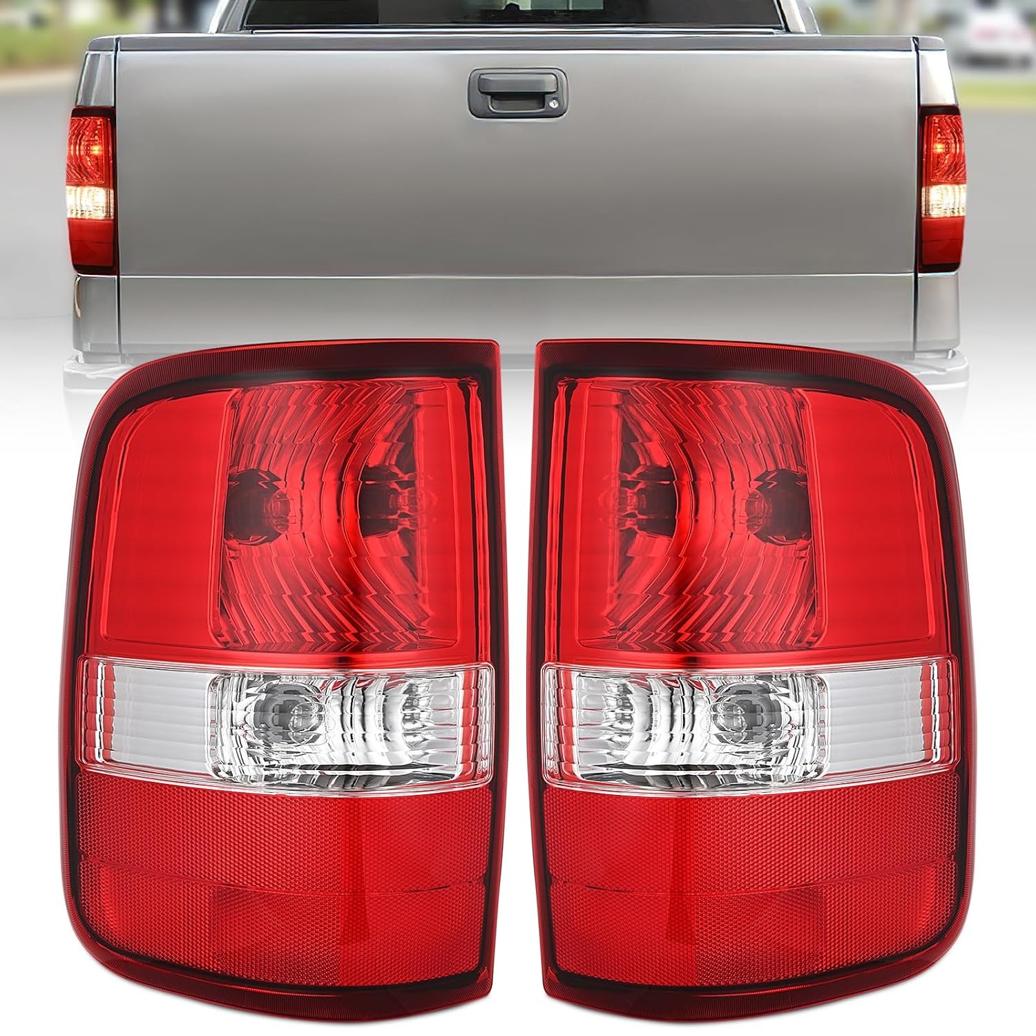 Nilight Taillight Assembly for 2004-2008 Ford F150 Driver and Passenger
