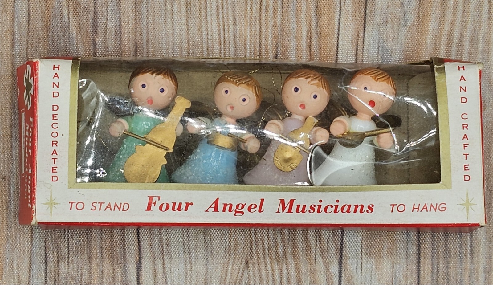 Vintage Miniature Yuletide Carolers Plastic Figures Sugared Bodies Christmas Vintage Miniature Yuletide Carolers Plastic Figures Sugared Bodies Christmas