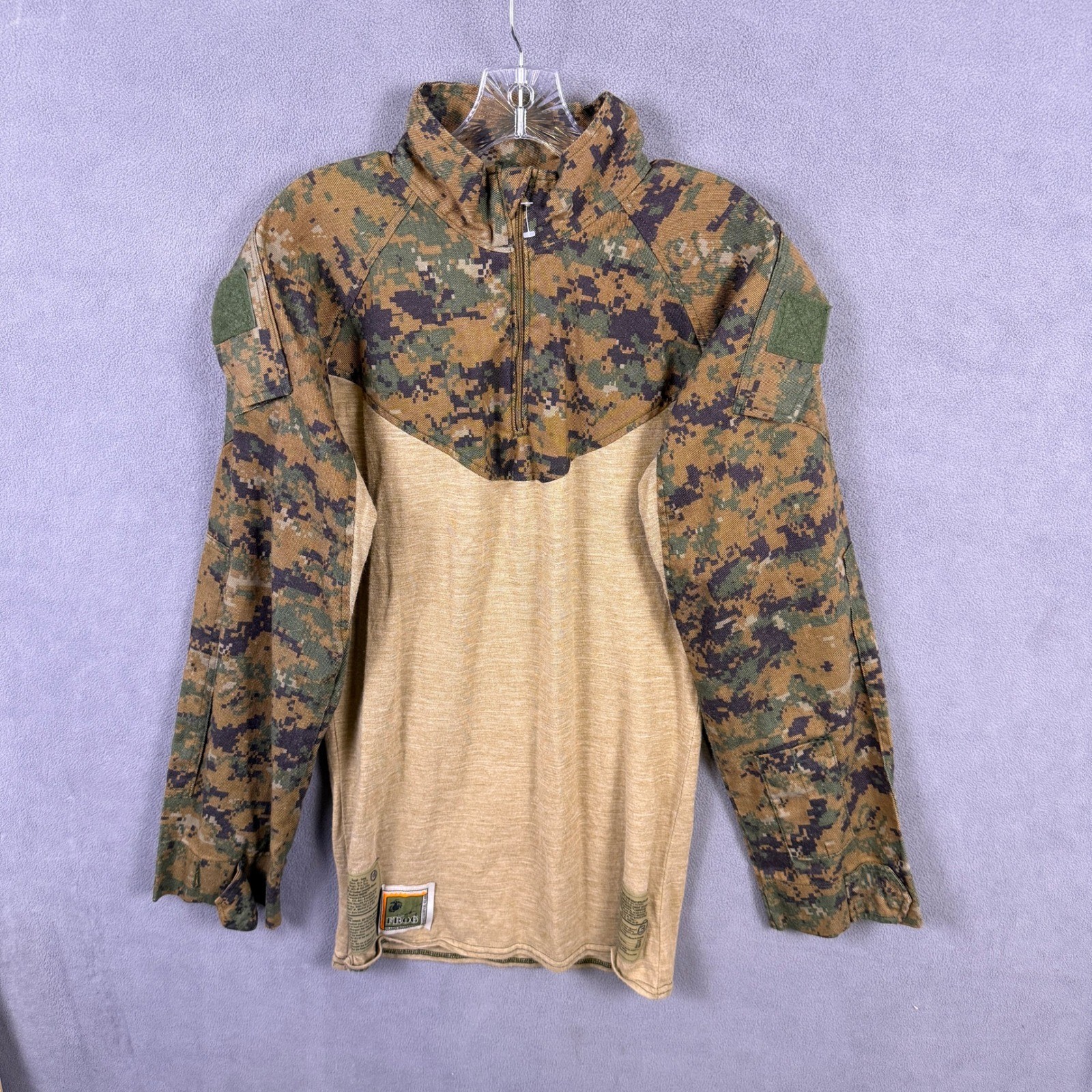 USMC FROG Combat Shirt Mens Small Long Digital Woodland MARPAT Camo FR
