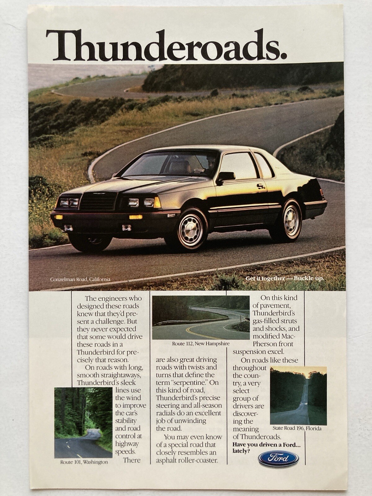 1985 Ford Thunderbird Print Ad 1985 Ford Thunderbird Print Ad