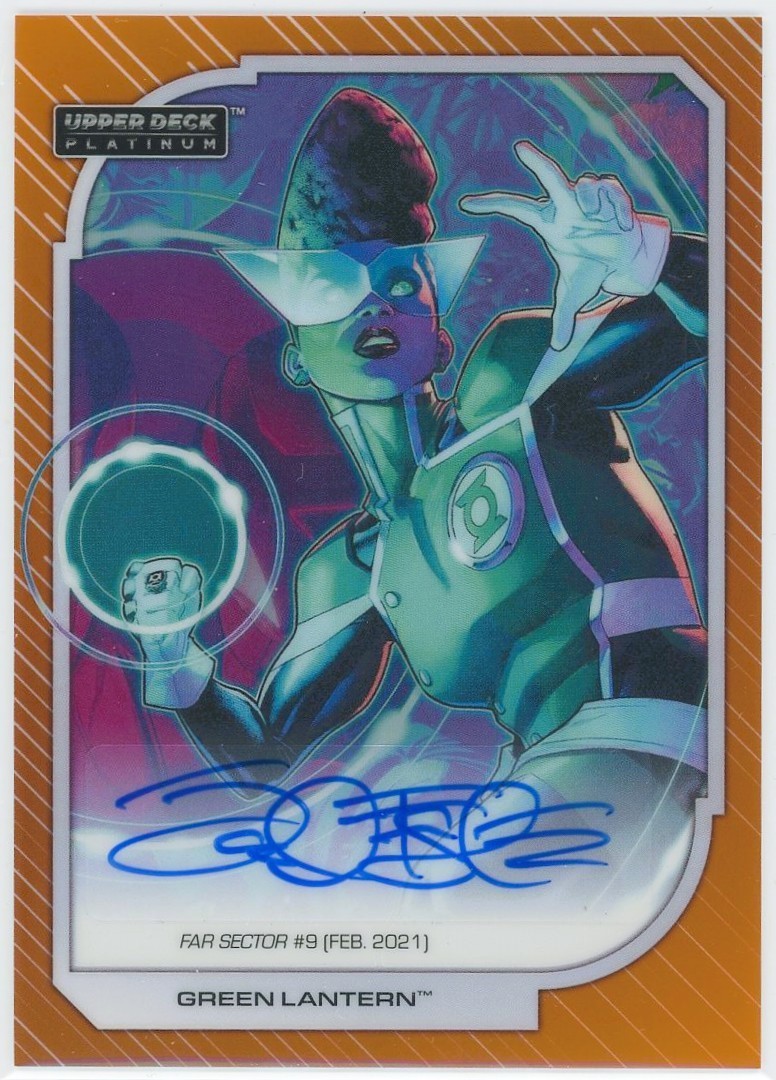 2026 Platinum DC Green Lantern (Jo Mullein) Jamal Igle 18/25 Auto Orange Rainbow