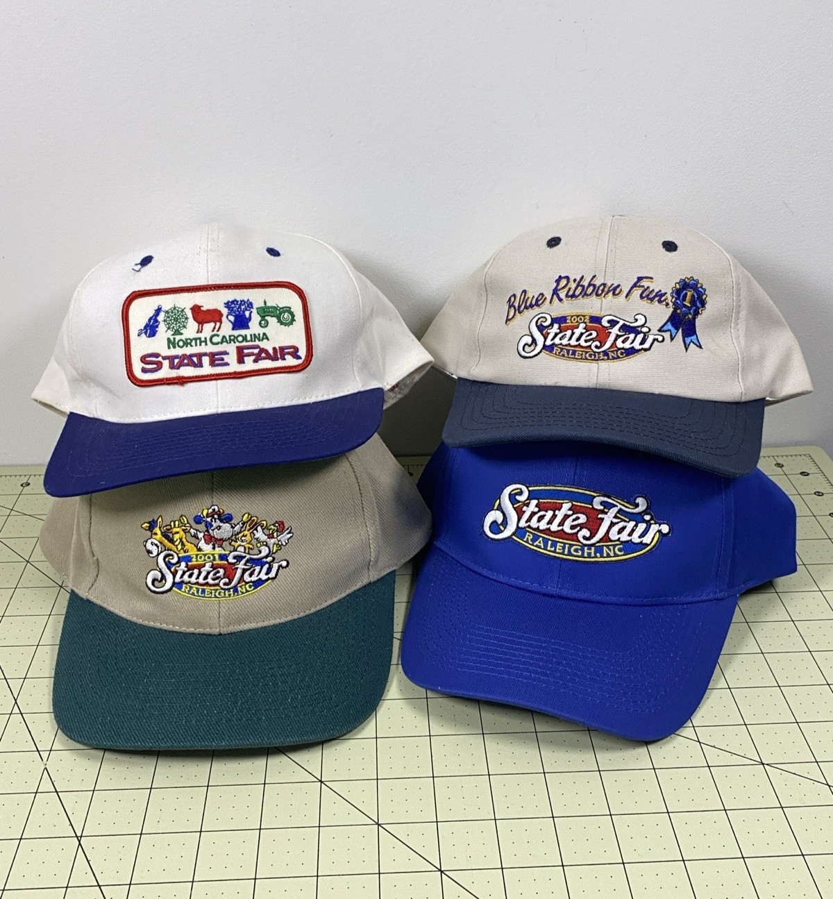 Lot of 4 Vtg North Carolina State Fair Hat Collection Raleigh North Carolina Cap