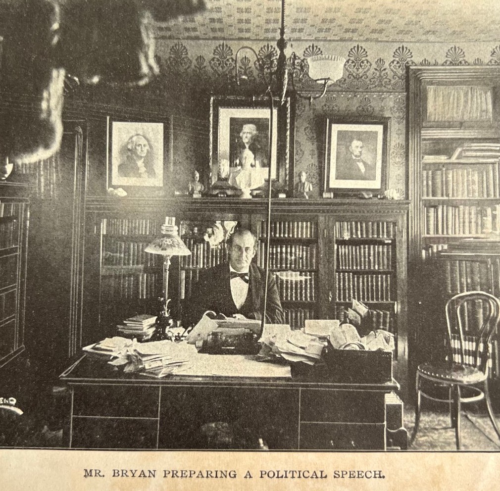 Hon Wm Bryan Prepares Speech 1900 Print New Declaration History Struggle DWD20