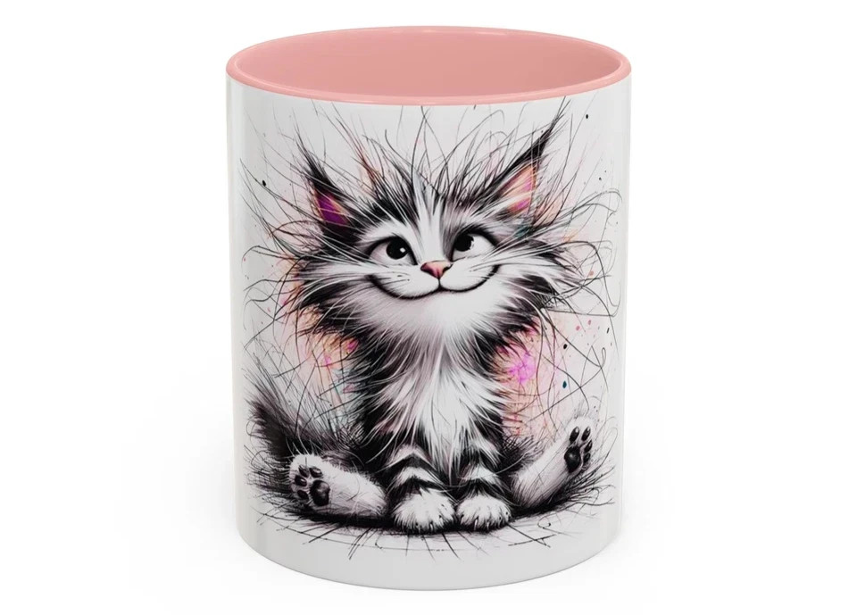 Cute Fluffy Cat Mug – Adorable Kitten Coffee Cup Gift for Cat Lovers Cute Fluffy Cat Mug – Adorable Kitten Coffee Cup Gift for Cat Lovers