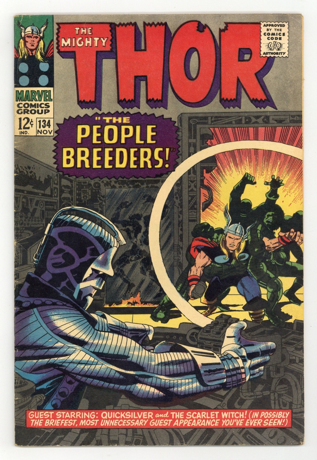 Thor #134 GD 2.0 1966 1st app. High Evolutionary, Man-Beast