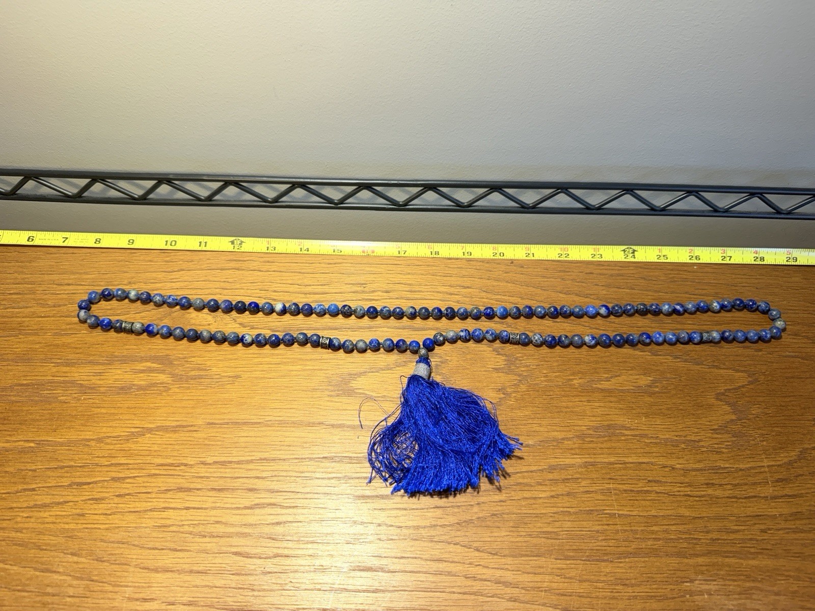 108 Bead Lapis Lazuli Buddhist Prayer Mala Necklace Tibetan Style Meditation