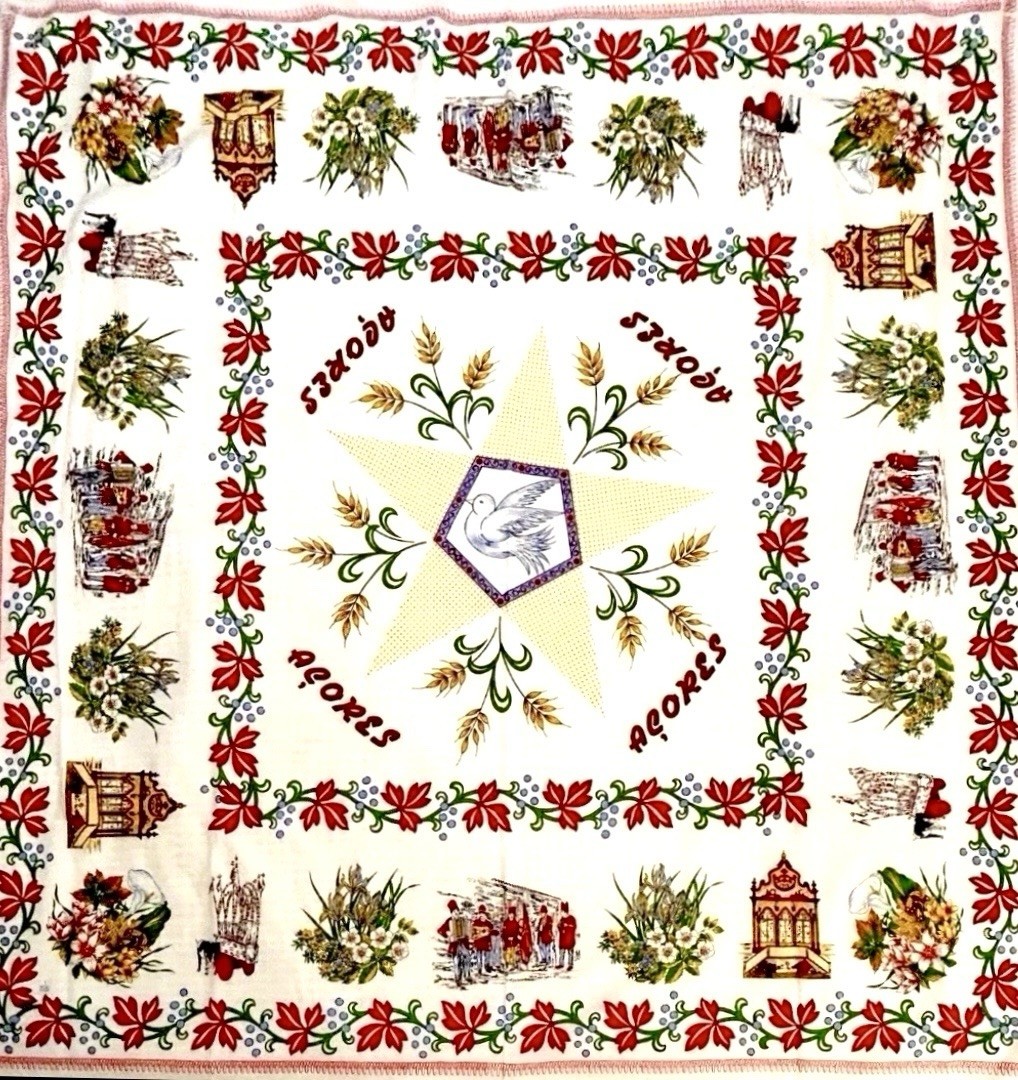 VTG Mid to Late 20th Century Portuguese Azores Folk Art Tablecloth/Wall Hanging