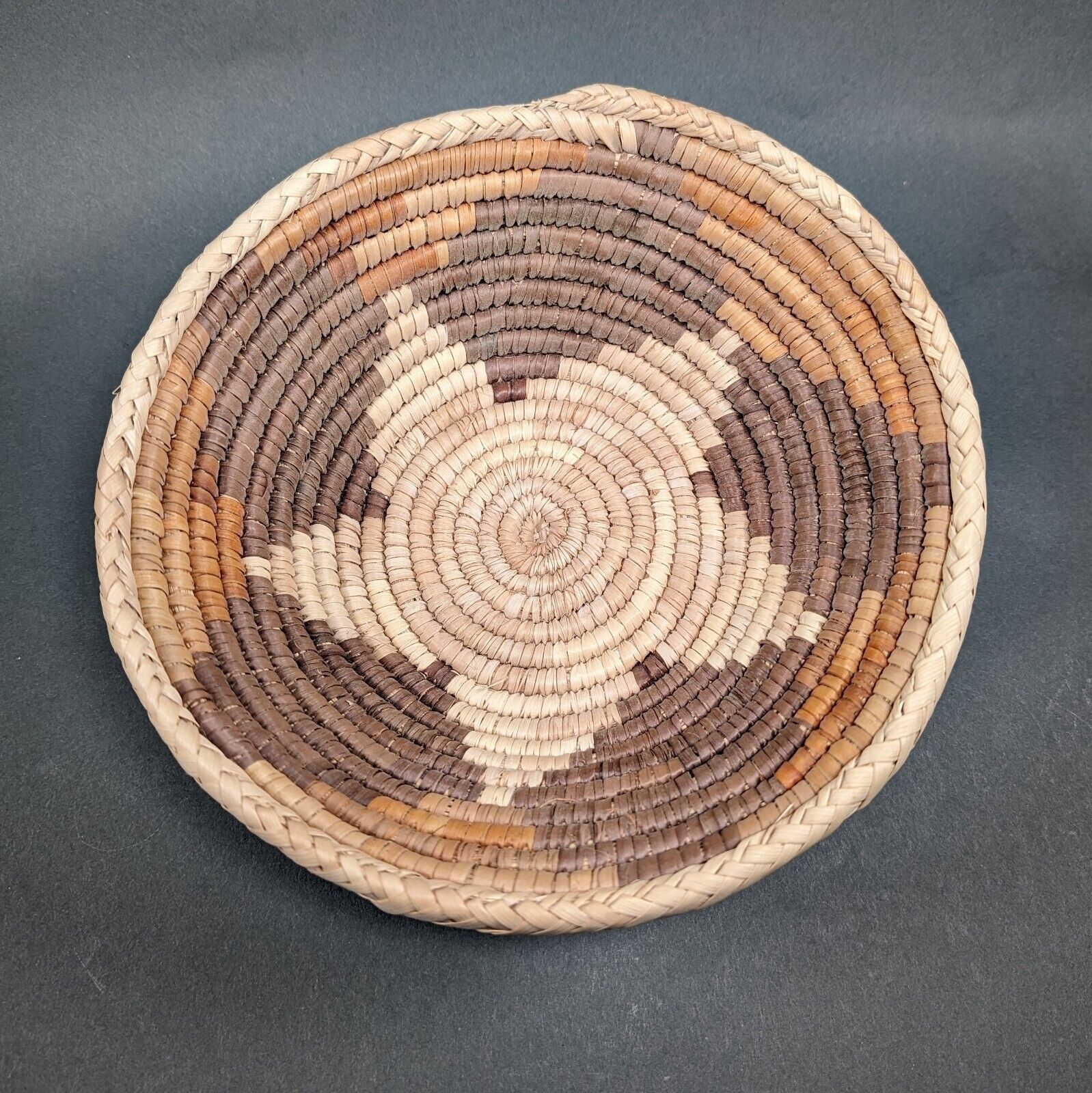 FANTASTIC C.1920 Antique Native American PIMA/PAPAGO Weaved Basket 8\