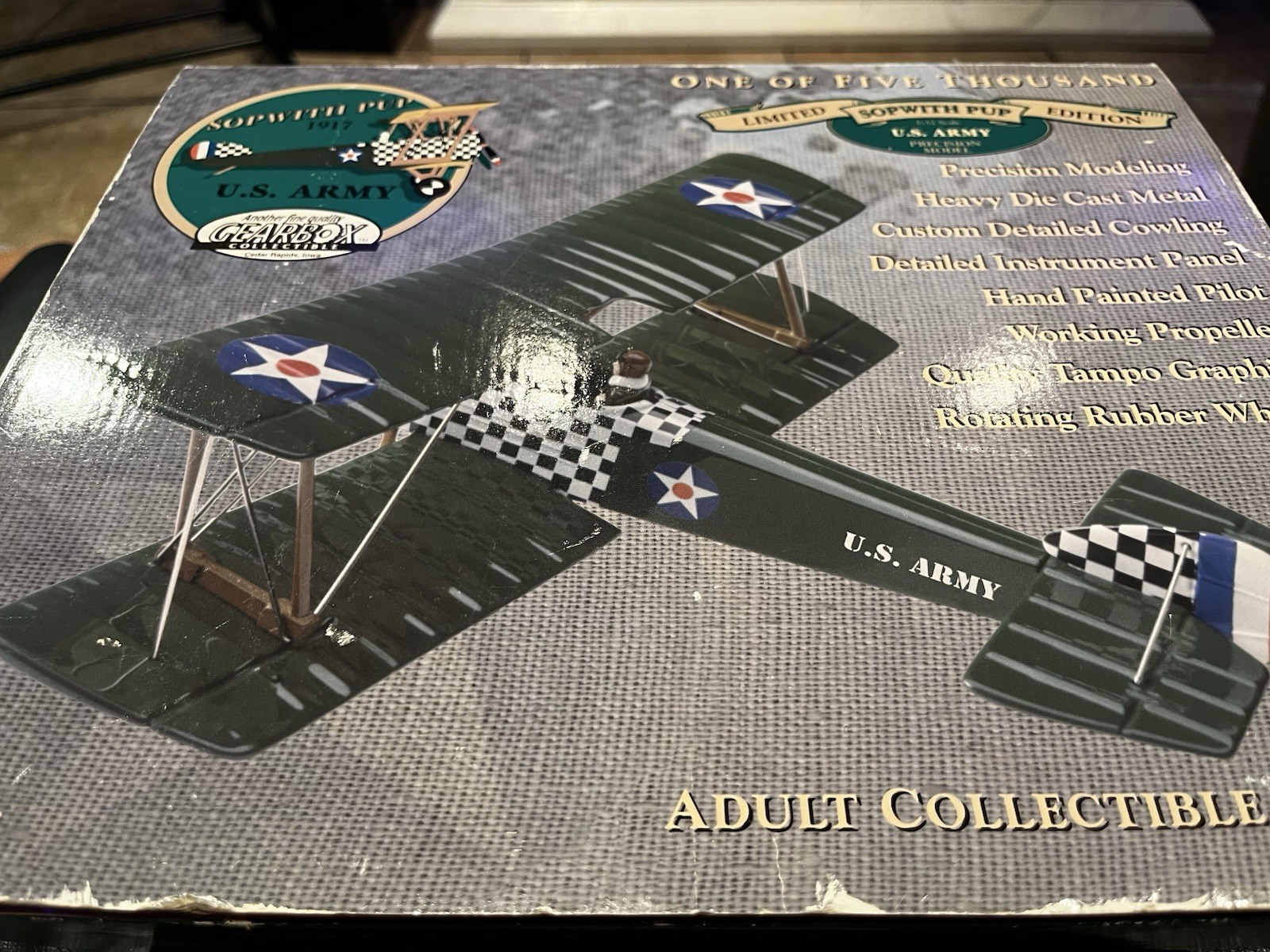 Limited Edition GearBox Collectible 1917 Sopwith Pup  Die Cast Bi-Plane NEW