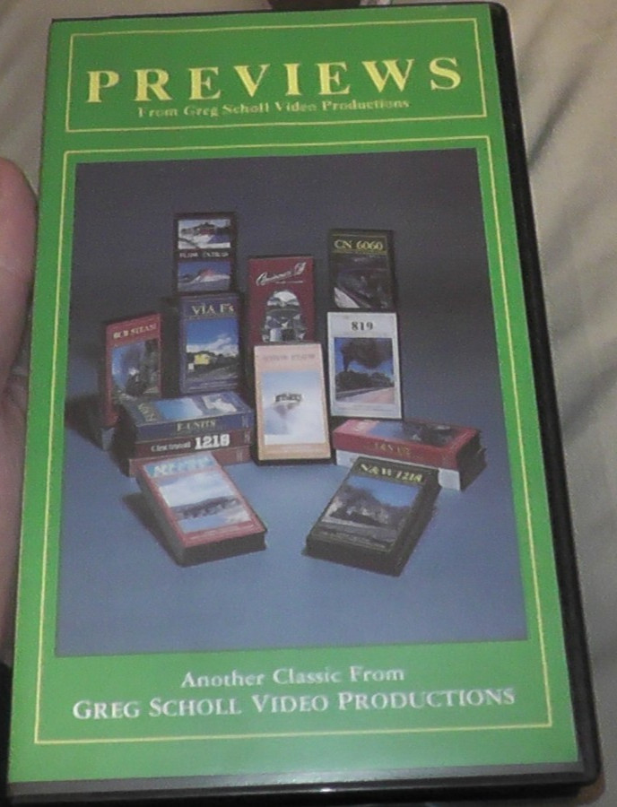vhs cassette tape video movie previews scholl railroad steam trains locomotives