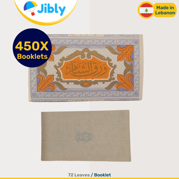 🇱🇧 Lebanese Warak Al Sham | Original Arabic Flat Rolling Paper | 450 Booklets