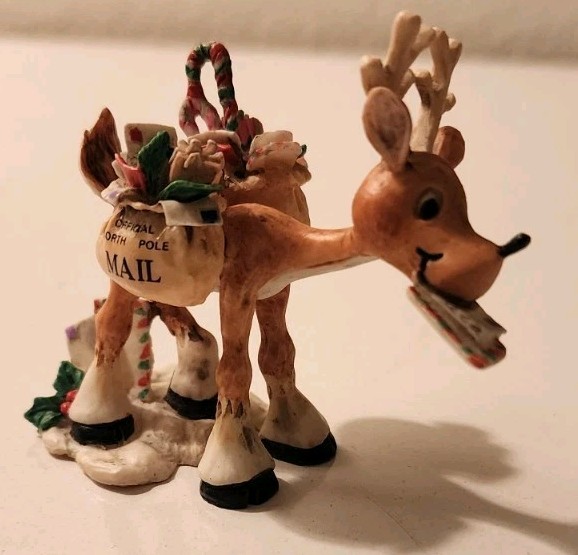 SANDI ZIMNICKI *TWIXIE* REINDEER-THE NORTH POLE-1994 ENESCO VINTAGE-RARE SANDI ZIMNICKI *TWIXIE* REINDEER-THE NORTH POLE-1994 ENESCO VINTAGE-RARE