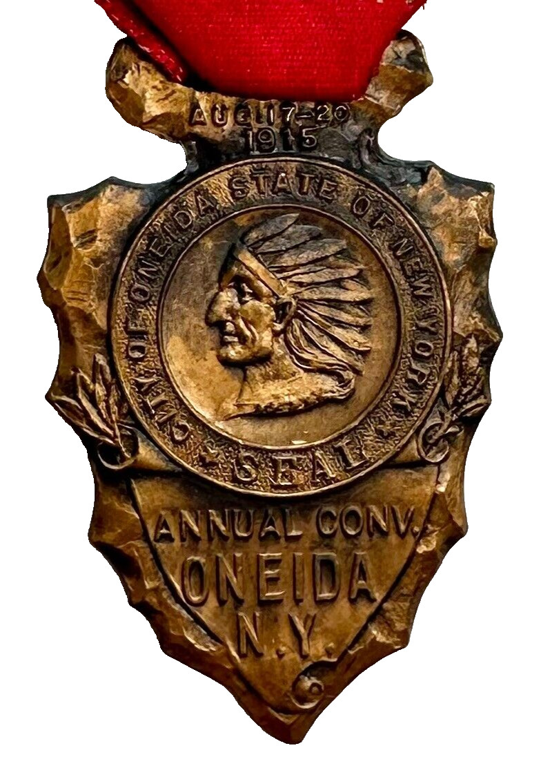 1915 New York State Volunteer Fireman Assoc 43rd Annual Convention ONEIDA Ribbon