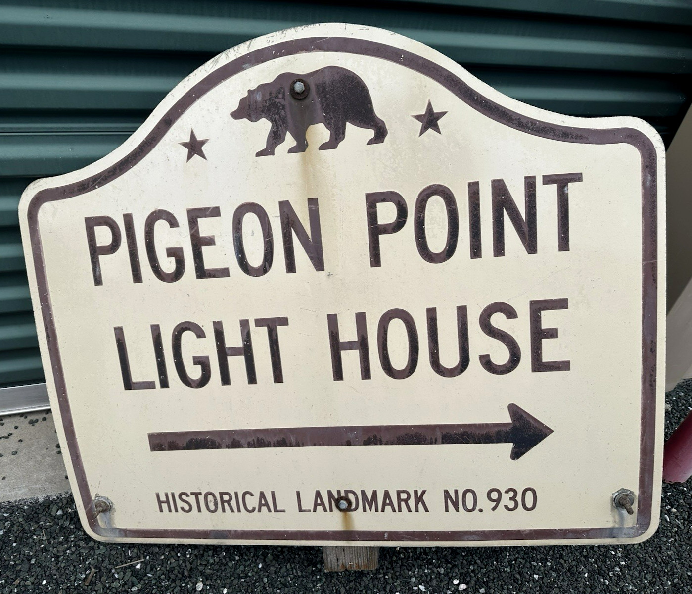 EARLY Orig CALIFORNIA Historic Landmark PIEGON POINT LIGHT HOUSE Sign HIGHWAY 1