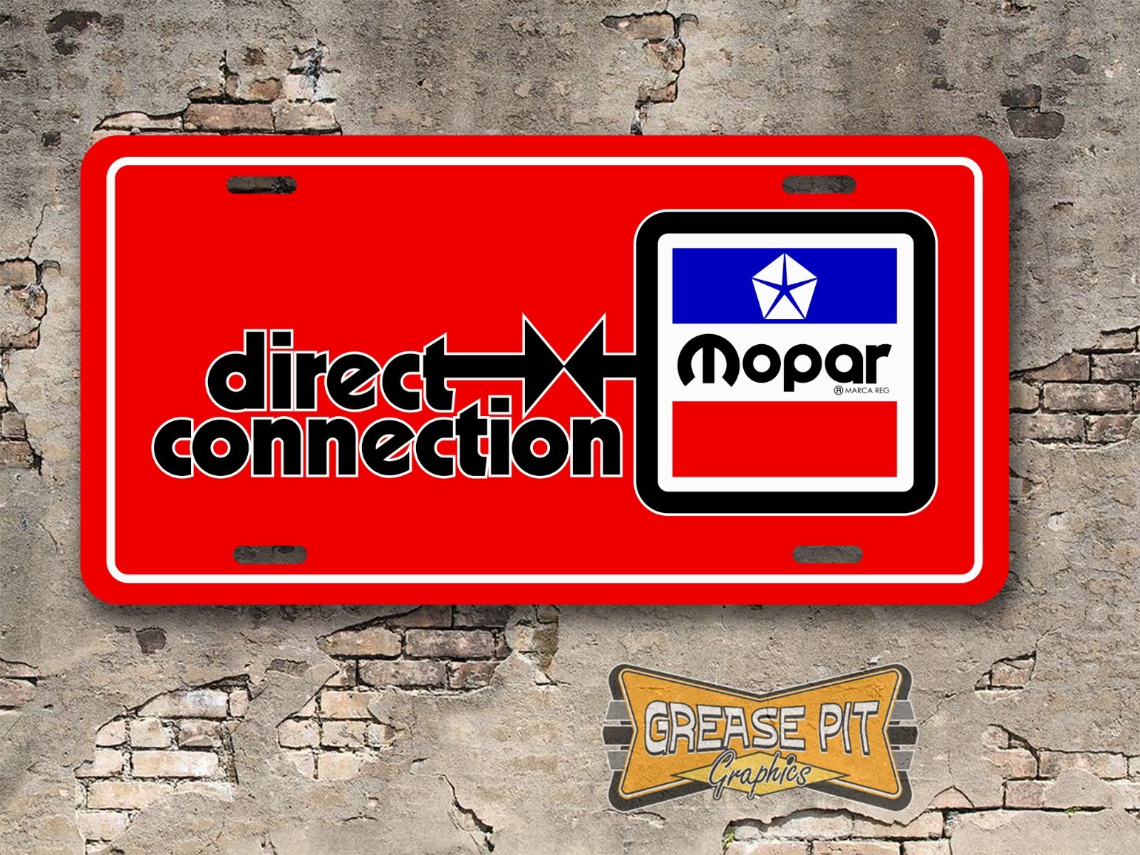 Direct Connection  Mopar Novelty License Plate - Choose Color