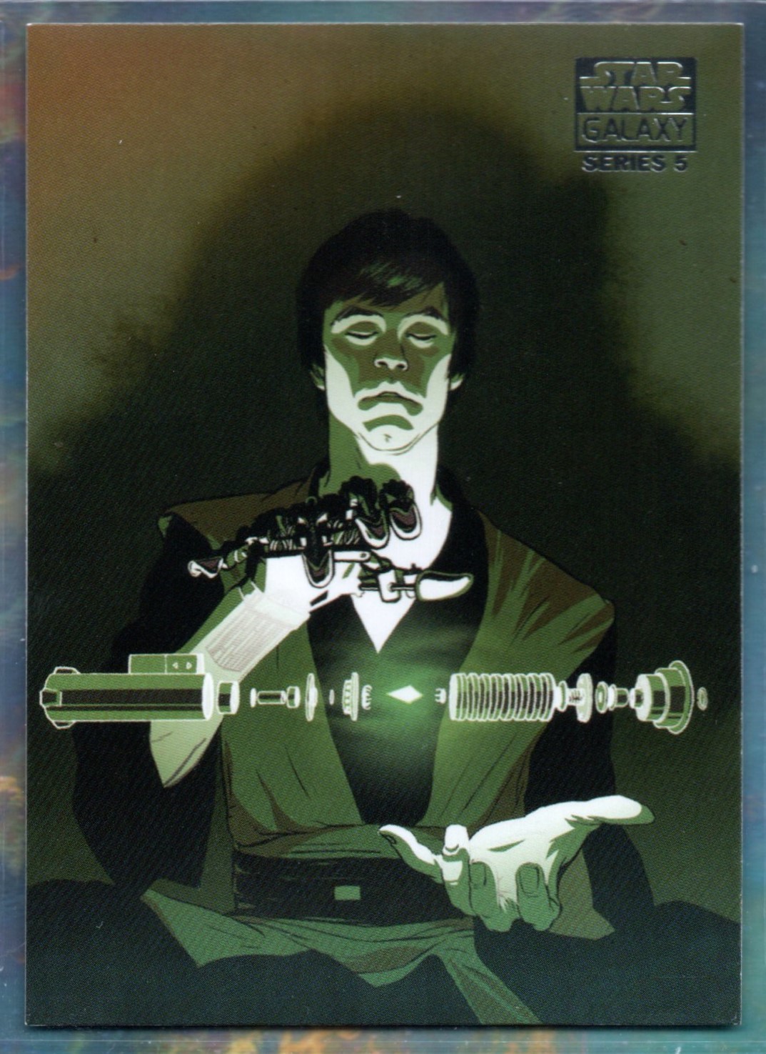 2010 Topps Star Wars Galaxy Series 5 BASE #47 / LIGHTSABER CONSTRUCTION - LUKE 2010 Topps Star Wars Galaxy Series 5 BASE #47 / LIGHTSABER CONSTRUCTION - LUKE