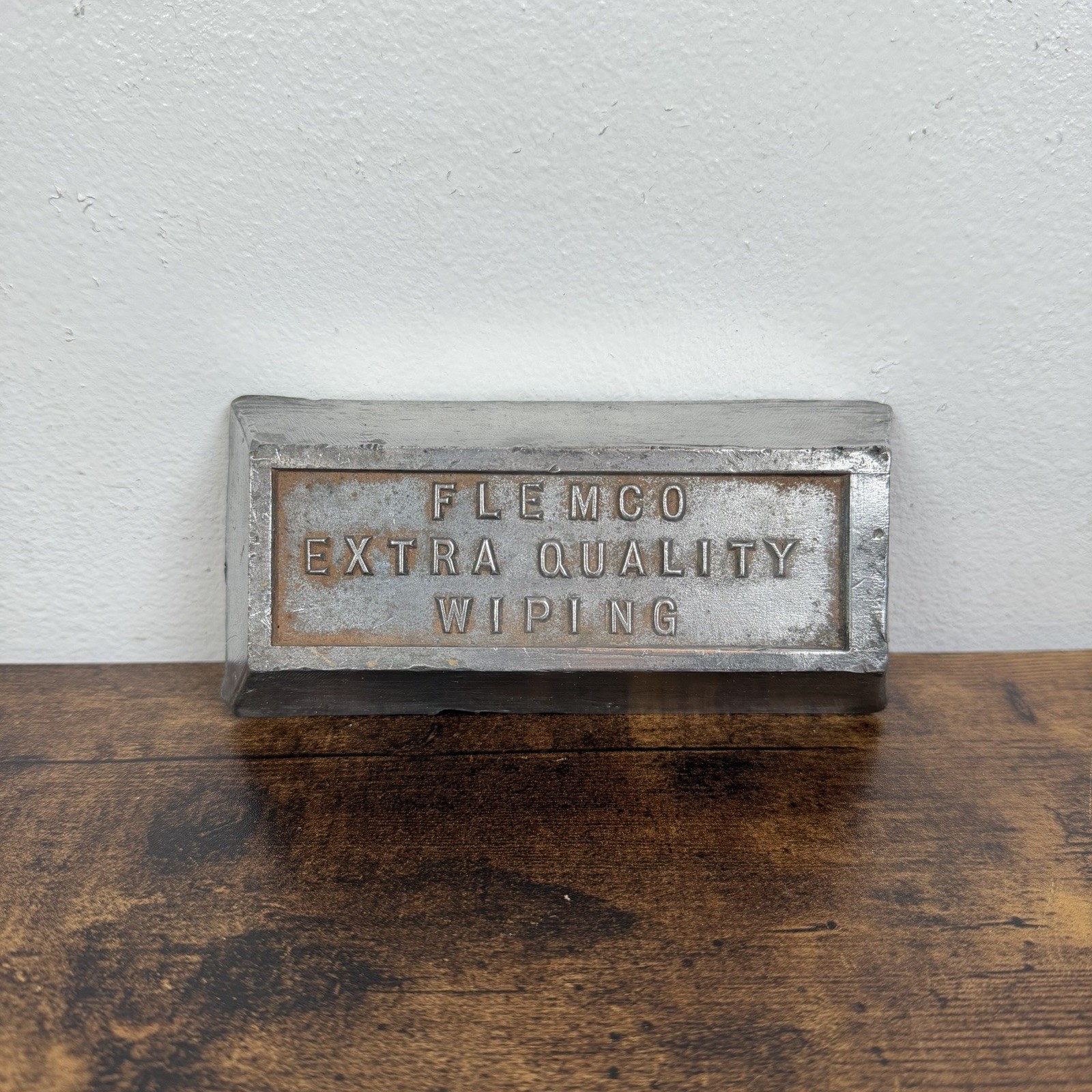 Vintage 5 lbs Lead Ingot Smelter Cast Iron Bar | Flemco | Made In USA