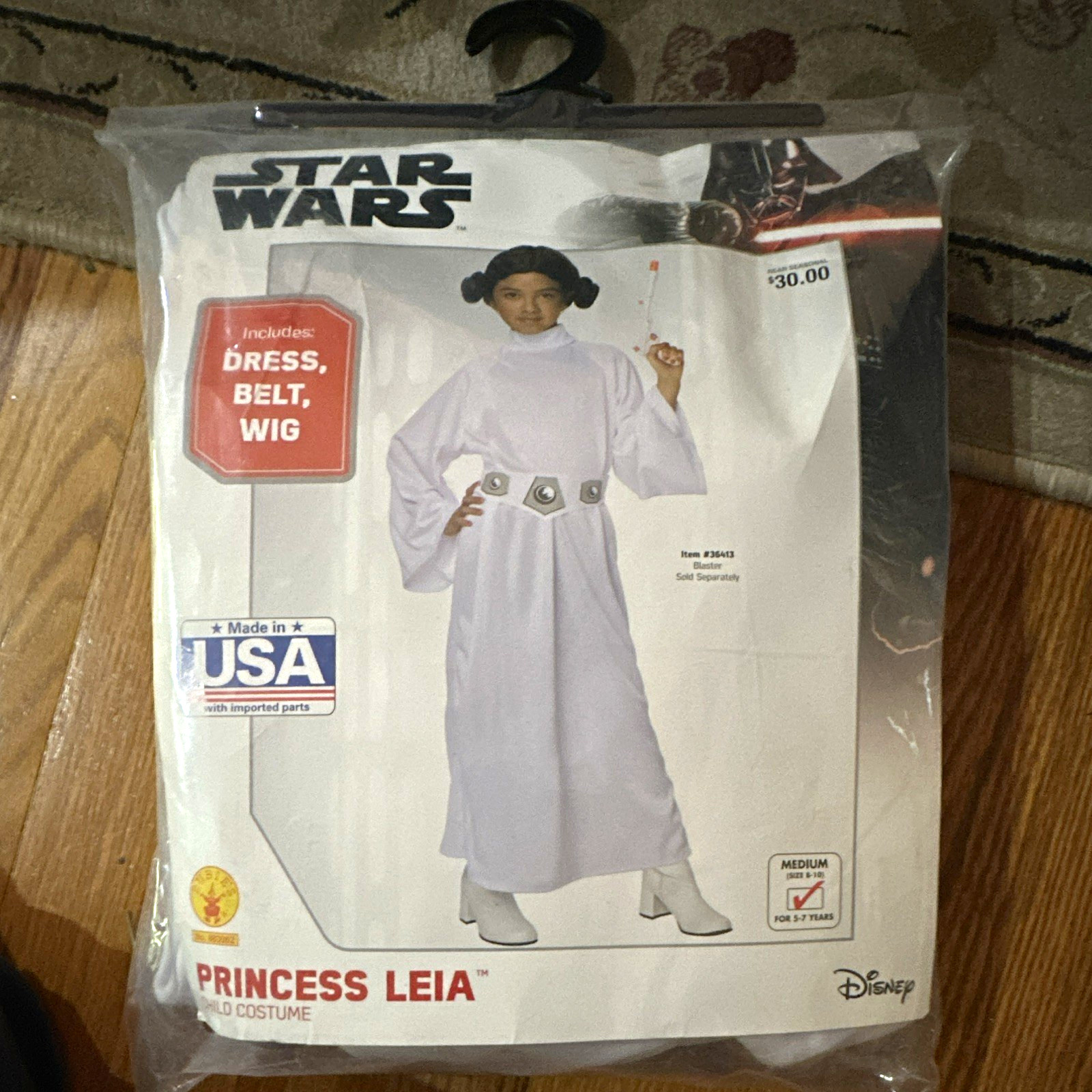 Disney Star Wars Princess Leia Costume - Dress, Belt & Wig Included FAST SHIP Disney Star Wars Princess Leia Costume - Dress, Belt & Wig Included FAST SHIP