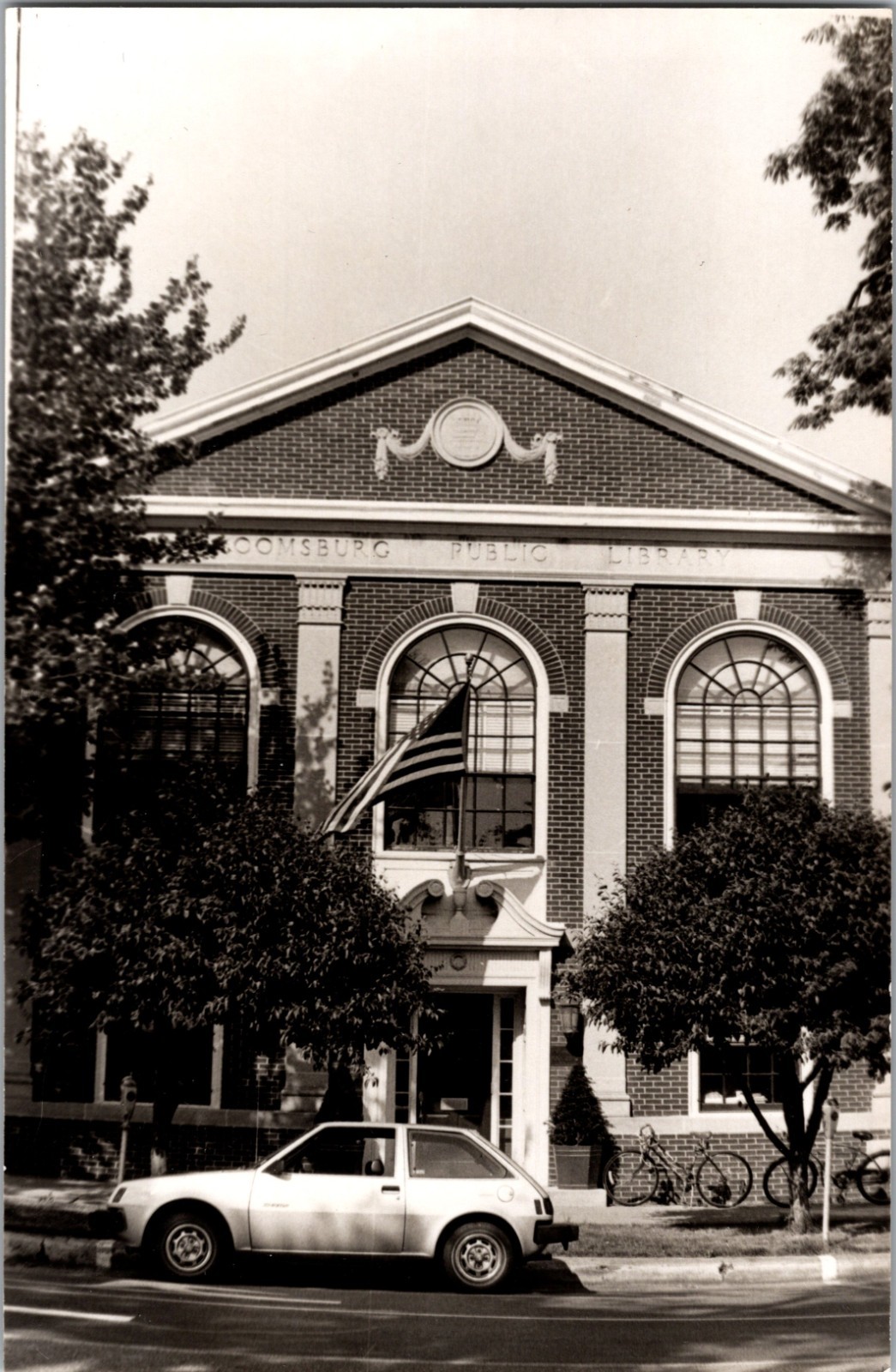 1985 Bloomsburg Pennsylvania Public Library Vintage Photo RPPC Postcard