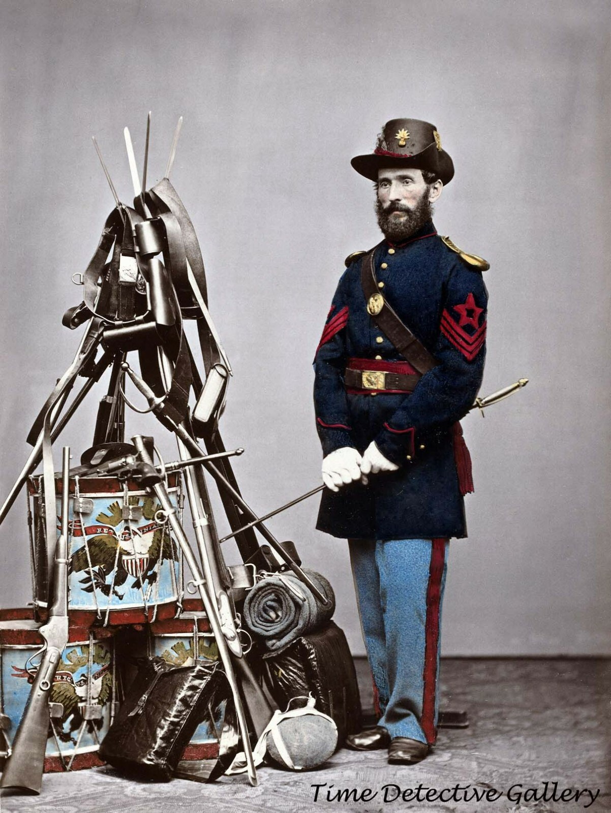 Union Army Ordinance Sergeant's Uniform -1866-Historic Photo Print