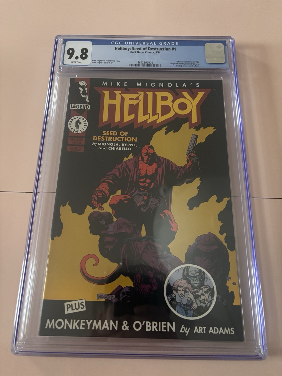 HELLBOY: SEED OF DESTRUCTION #1 CGC 9.8 WHITE PAGES/DARK HORSE 1994
