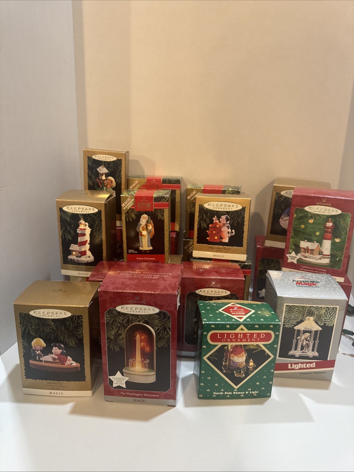 Hallmark Magic Keepsake Christmas Ornaments 1987-2001 Lot Of 23