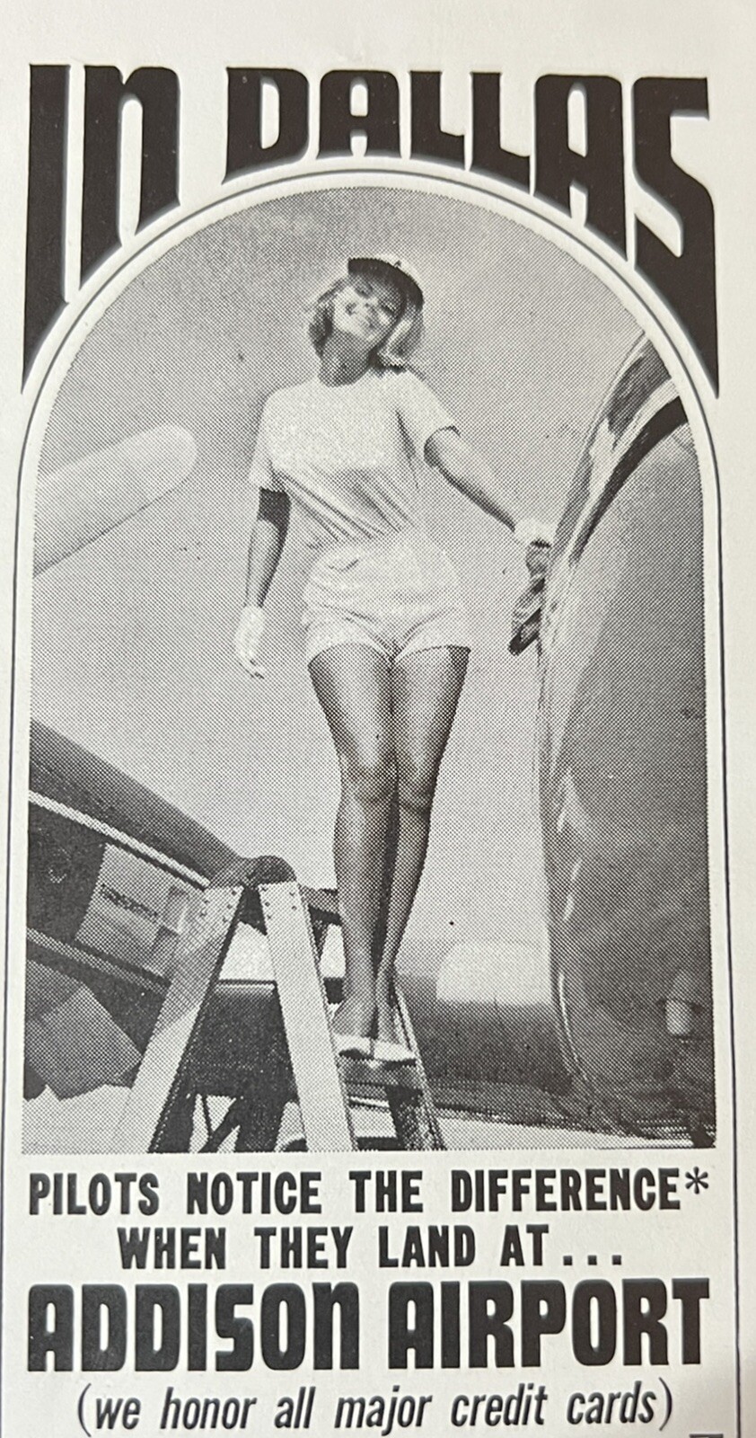 Dallas TX Addison Airport 1969 Advertising Print Advertisement