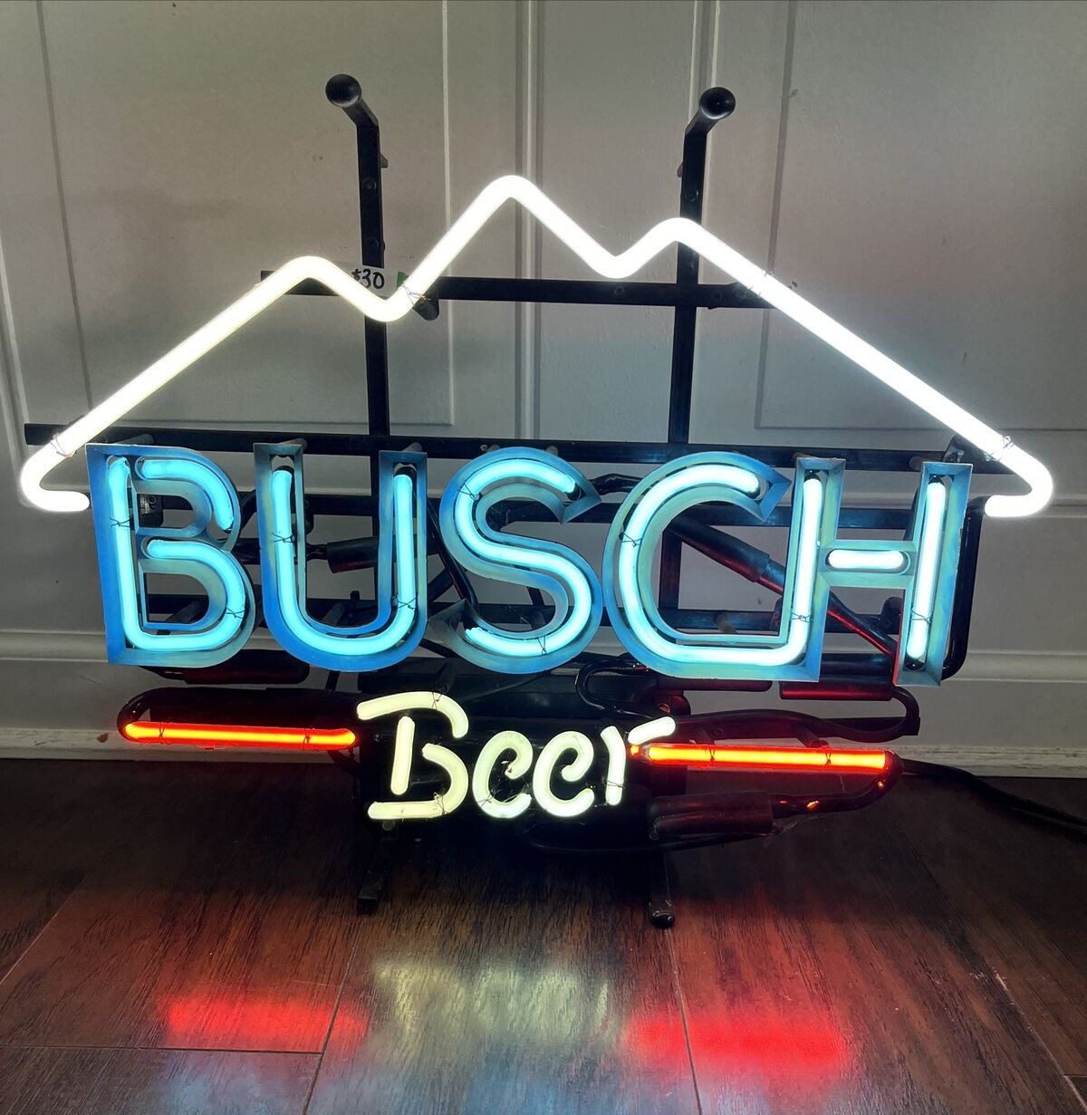 Vintage RARE 1970’s Busch Beer Neon Sign Tavern Bar Early Style Work
