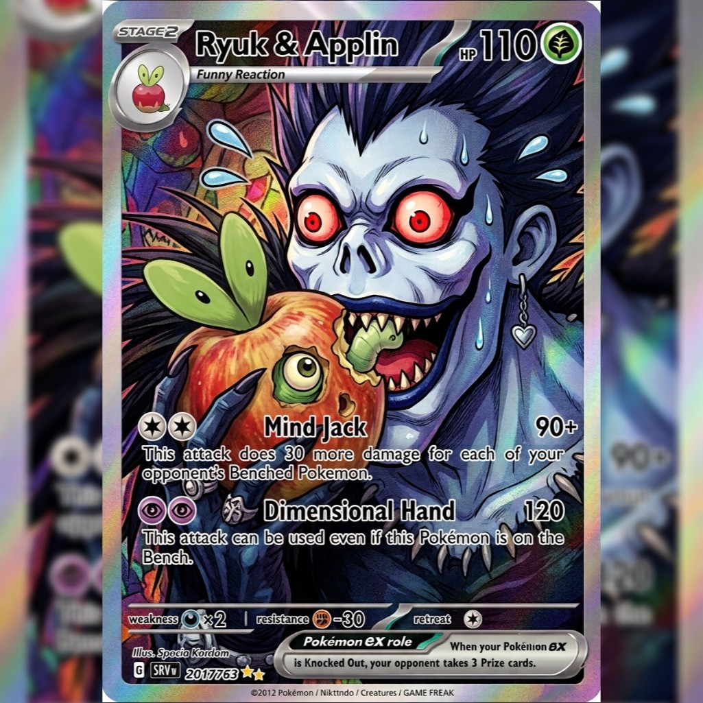 Artist-Created Applin Mind Holographic Art Card – Original Artwork