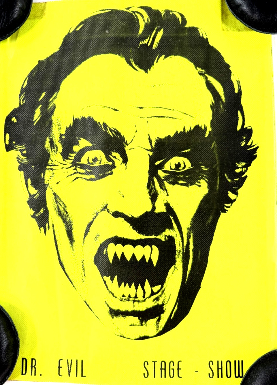 vtg Dr Doctor Evil Stage Show Poster #2 Dracula Vampire Circus Sideshow
