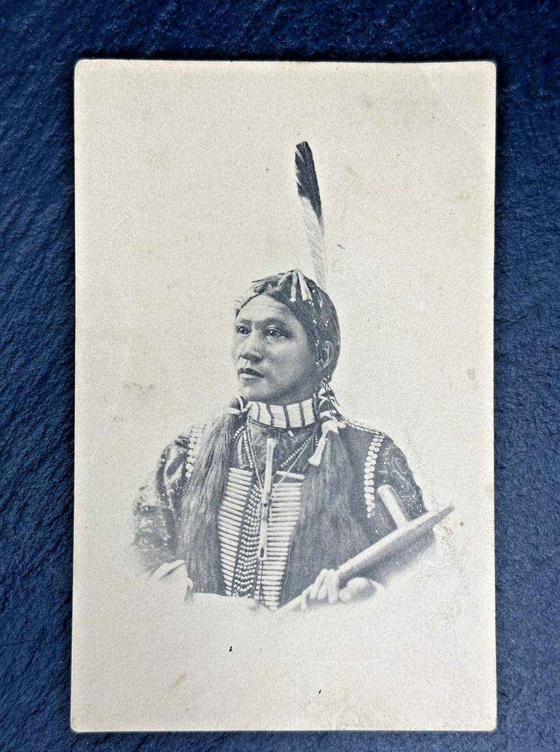 1914 NATIVE AMERICAN POSTCARD WITH MESSAGE TO SICK CHILD USP28