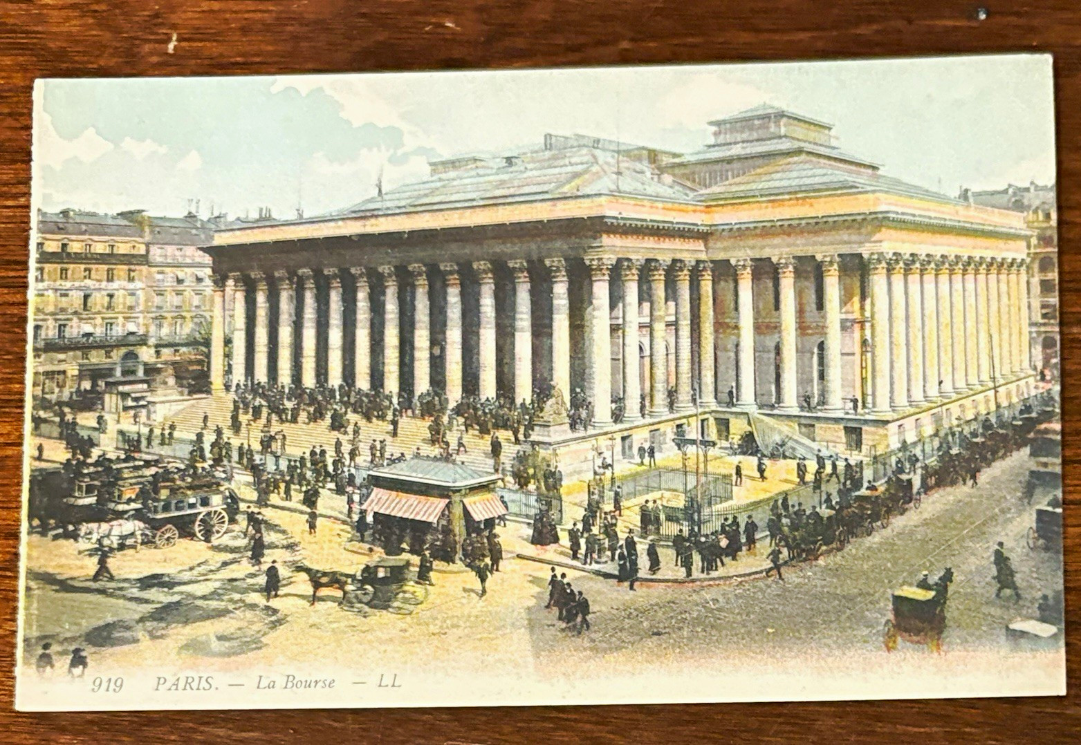 LL Paris La Bourse France Lithograph Postcard Divided Back 1907-1915 Unposted