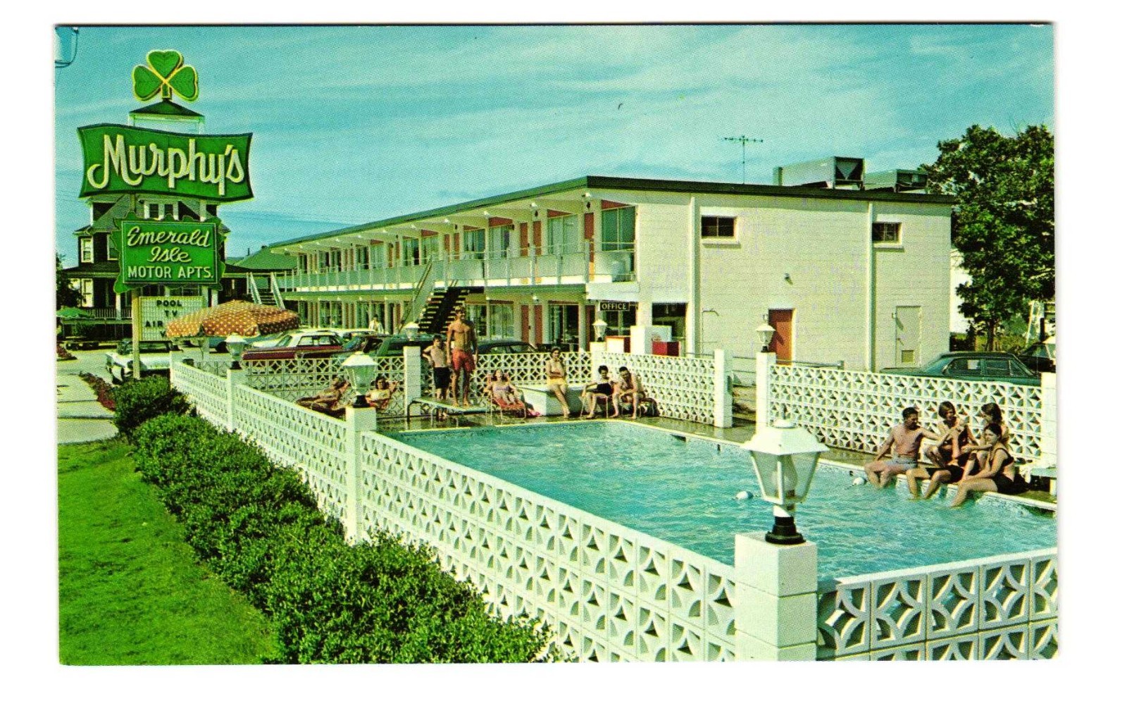 Murphy\'s Emerald Isle Motor Apartments Virginia Beach VA VTG postcard Unp